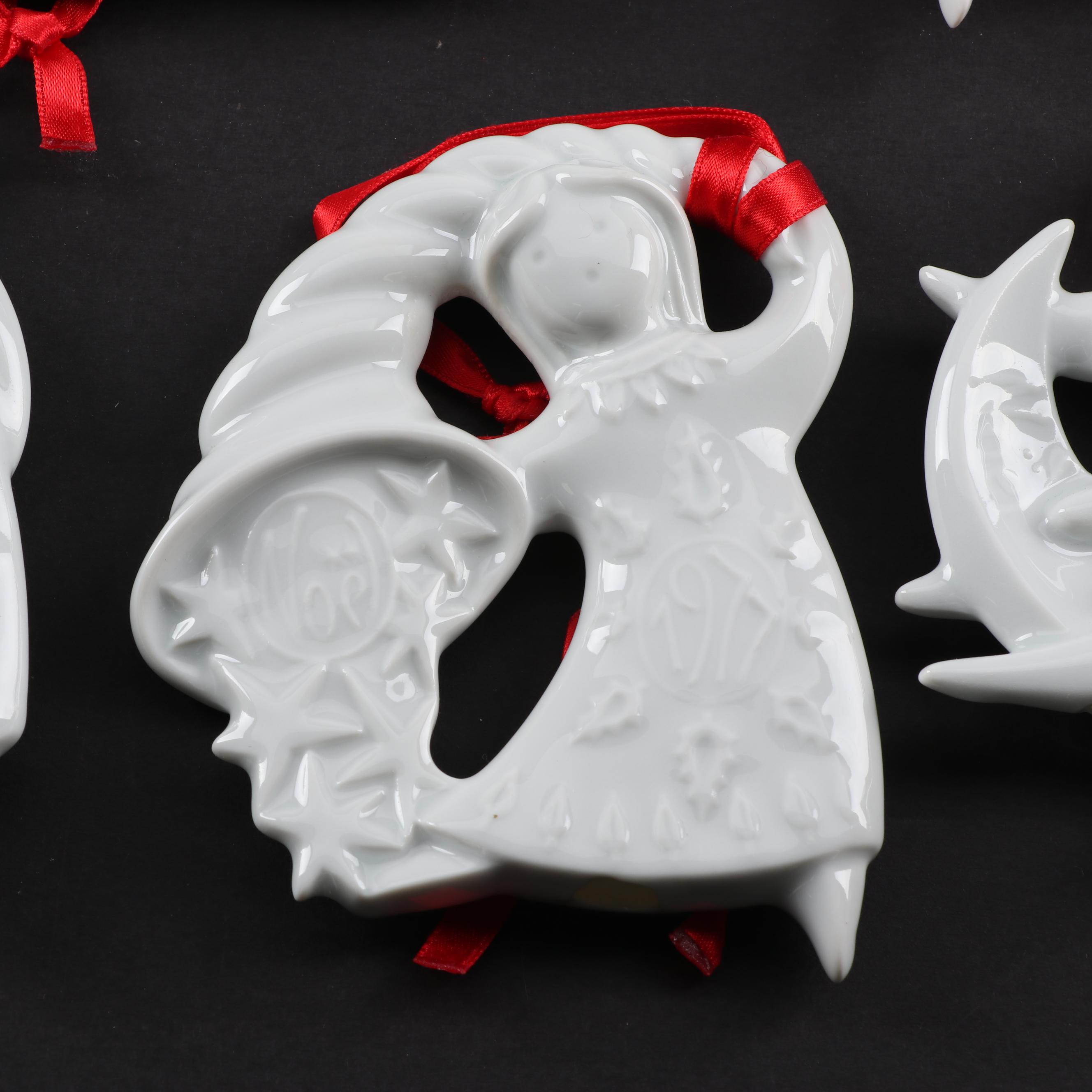 Haviland Limoges Porcelain Figural Christmas Ornaments