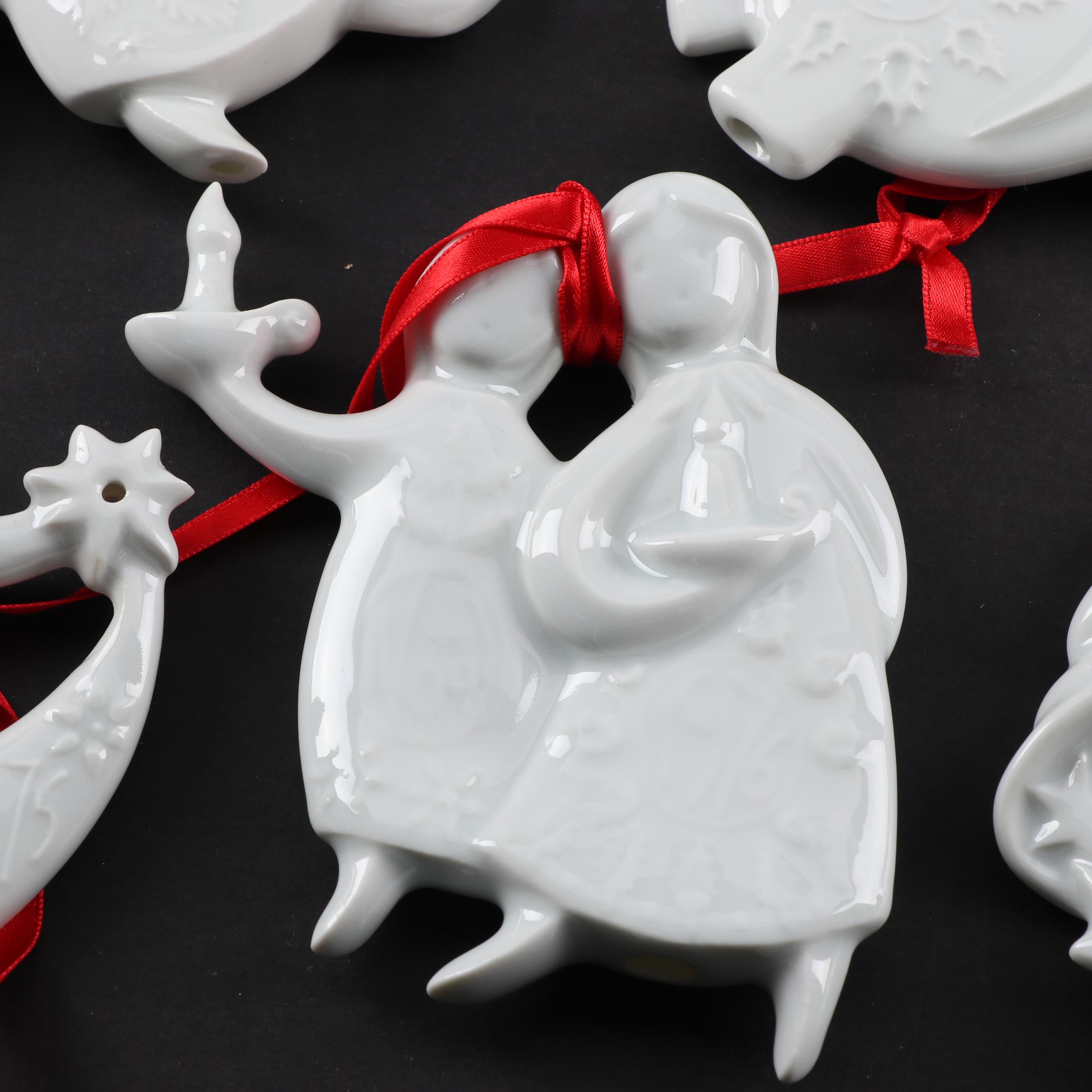 Haviland Limoges Porcelain Figural Christmas Ornaments