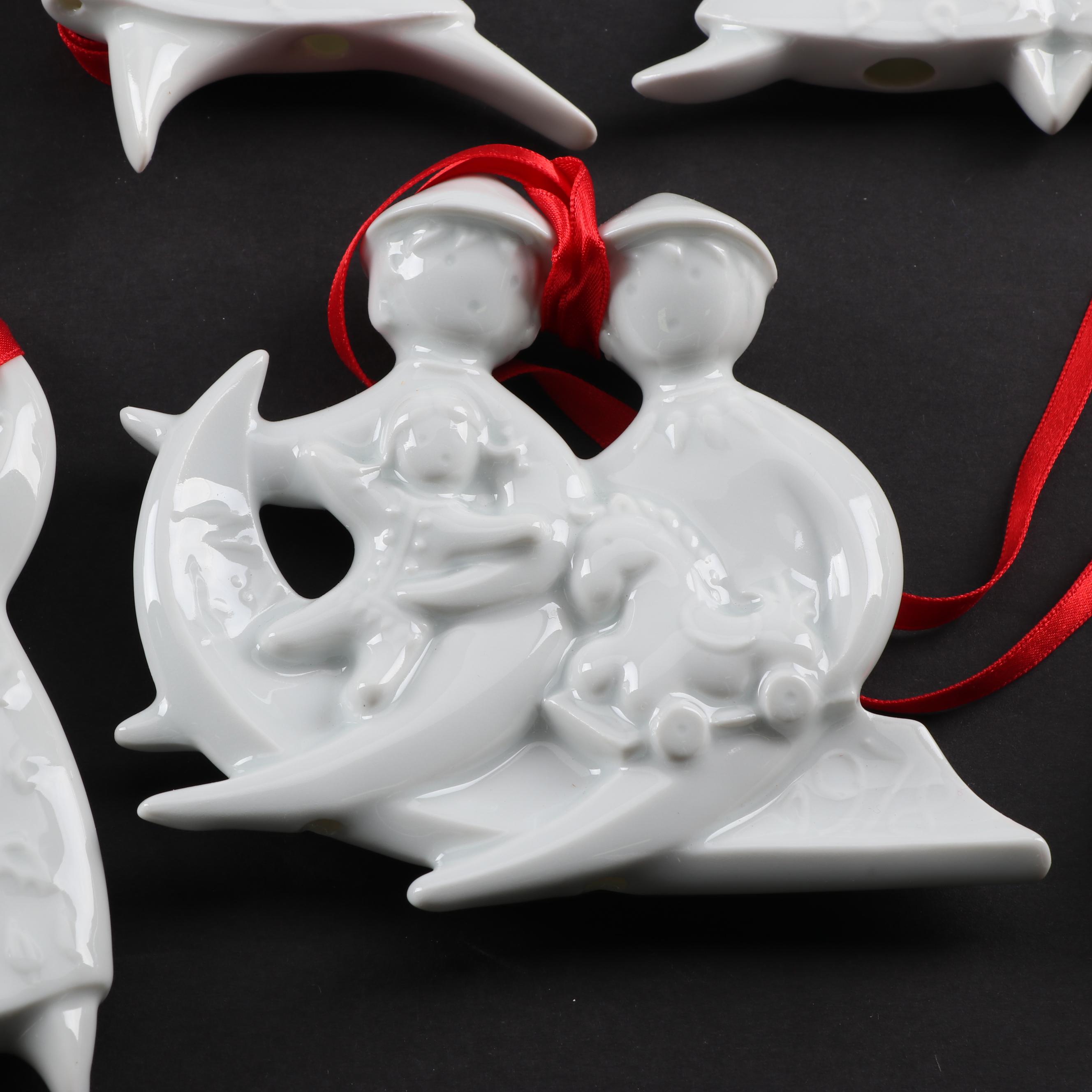 Haviland Limoges Porcelain Figural Christmas Ornaments