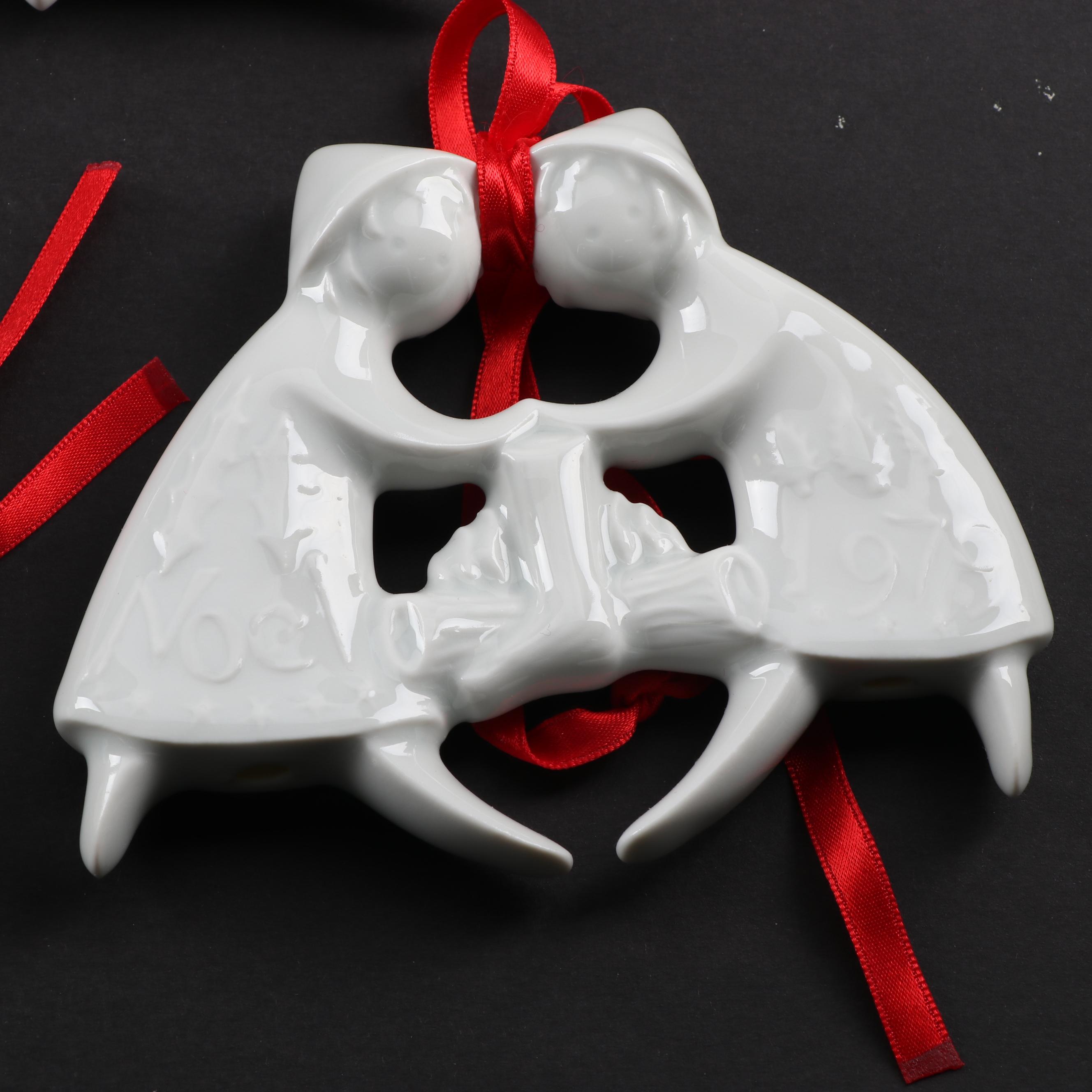 Haviland Limoges Porcelain Figural Christmas Ornaments