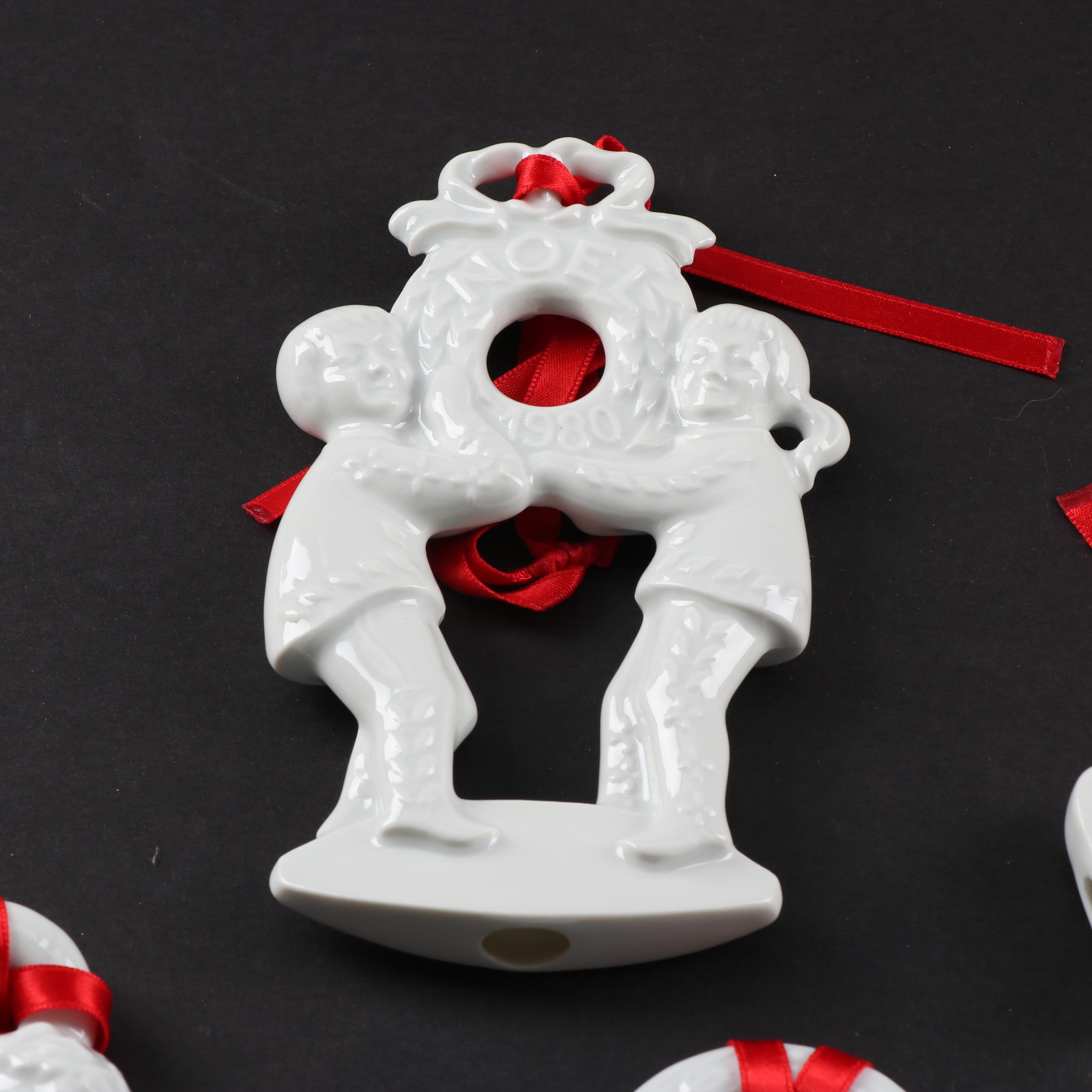 Haviland Limoges Porcelain Christmas Ornaments