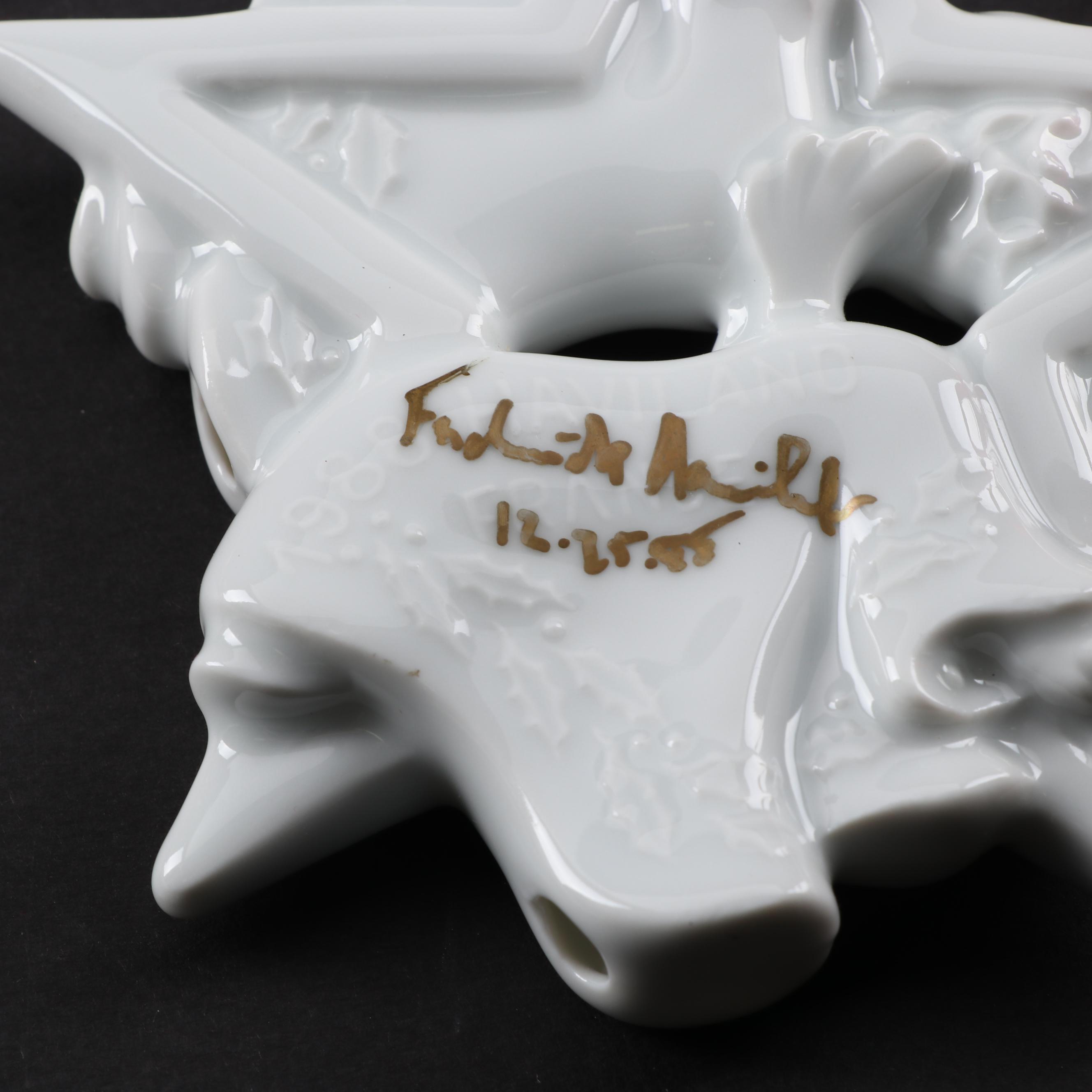 Haviland Limoges Porcelain Christmas Ornaments