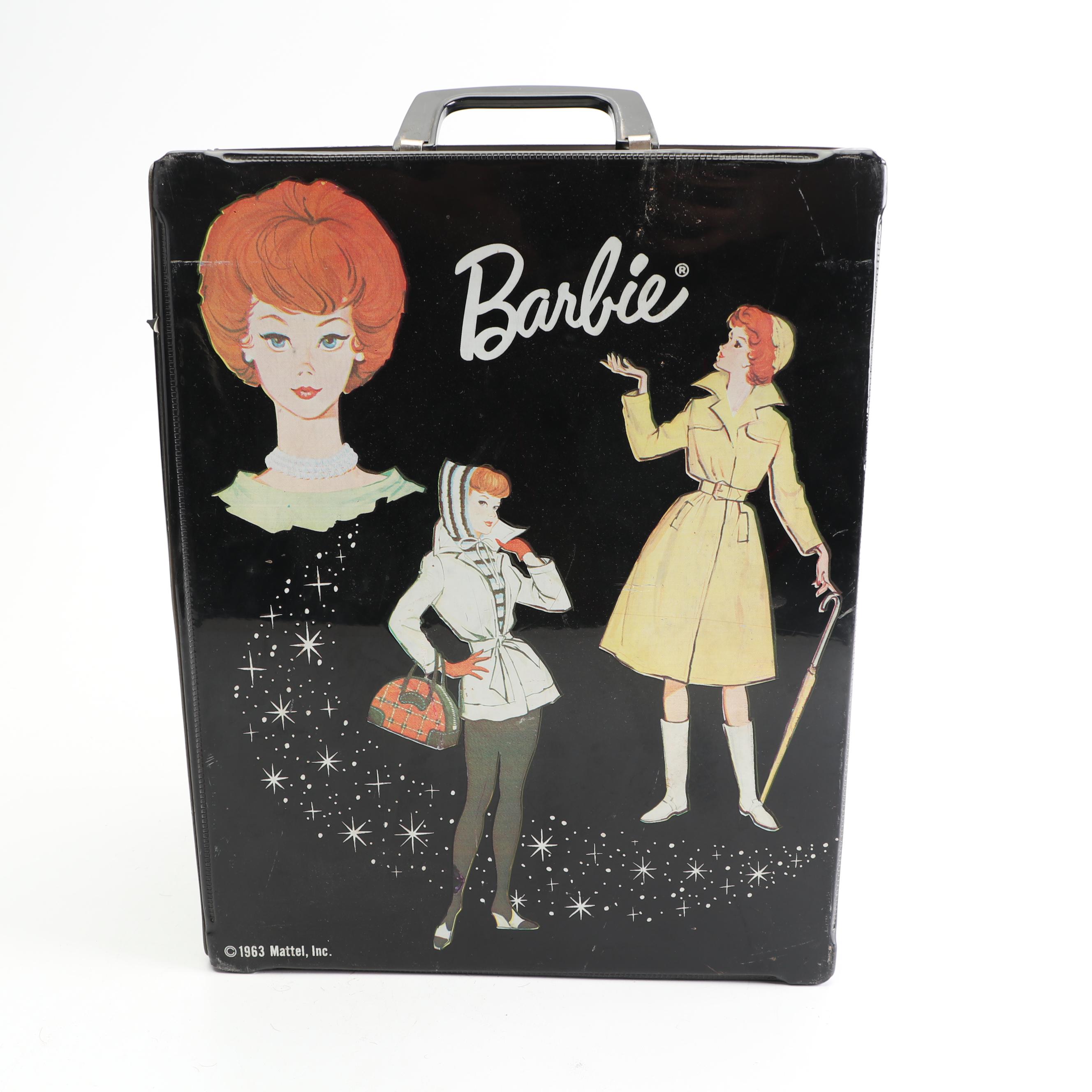 Mattel "Ponytail Barbie" Carrying Cases and Outfits, 1963