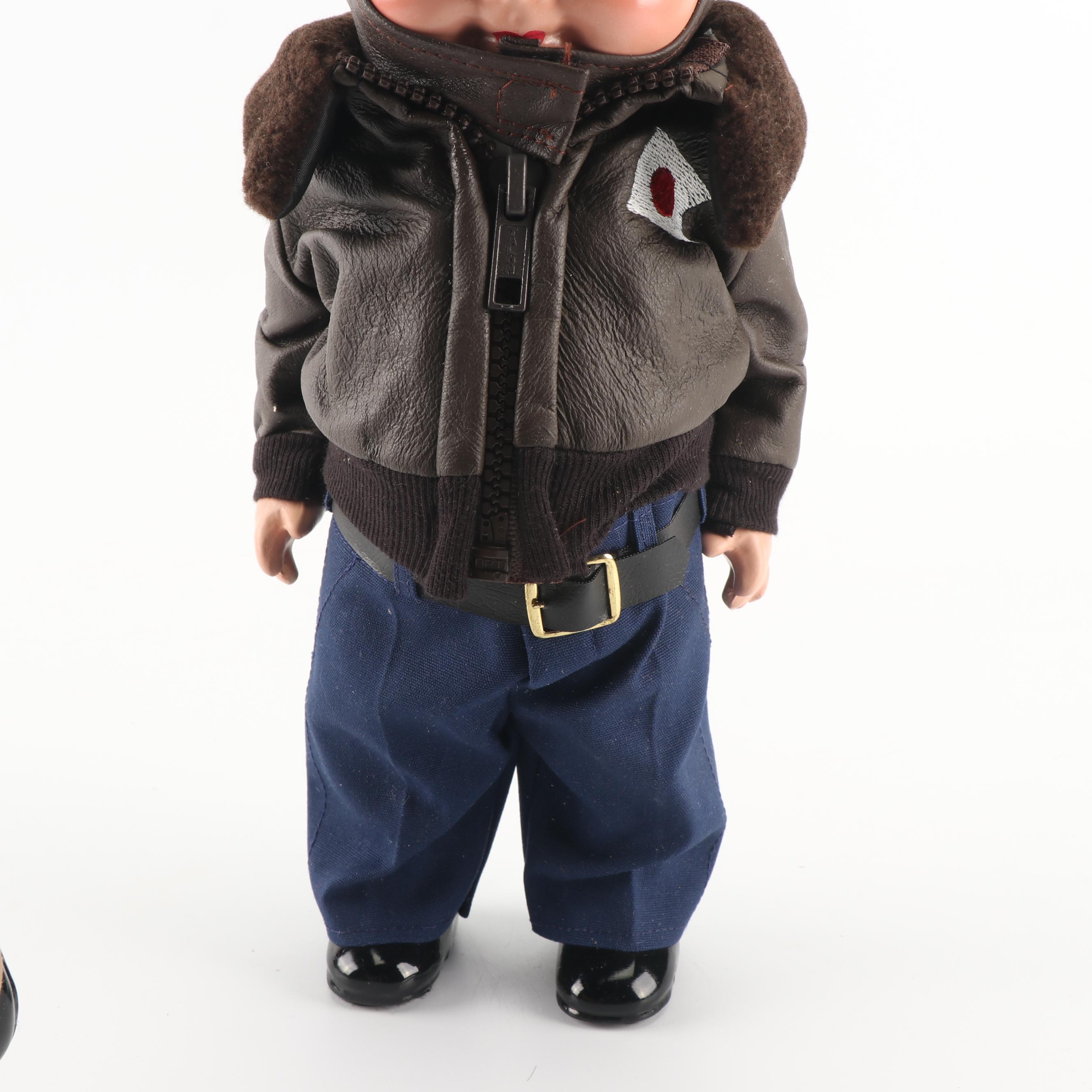 Ames Doll Co. Phillips 66 "Lil Phil" Aviator Dolls, 1990s