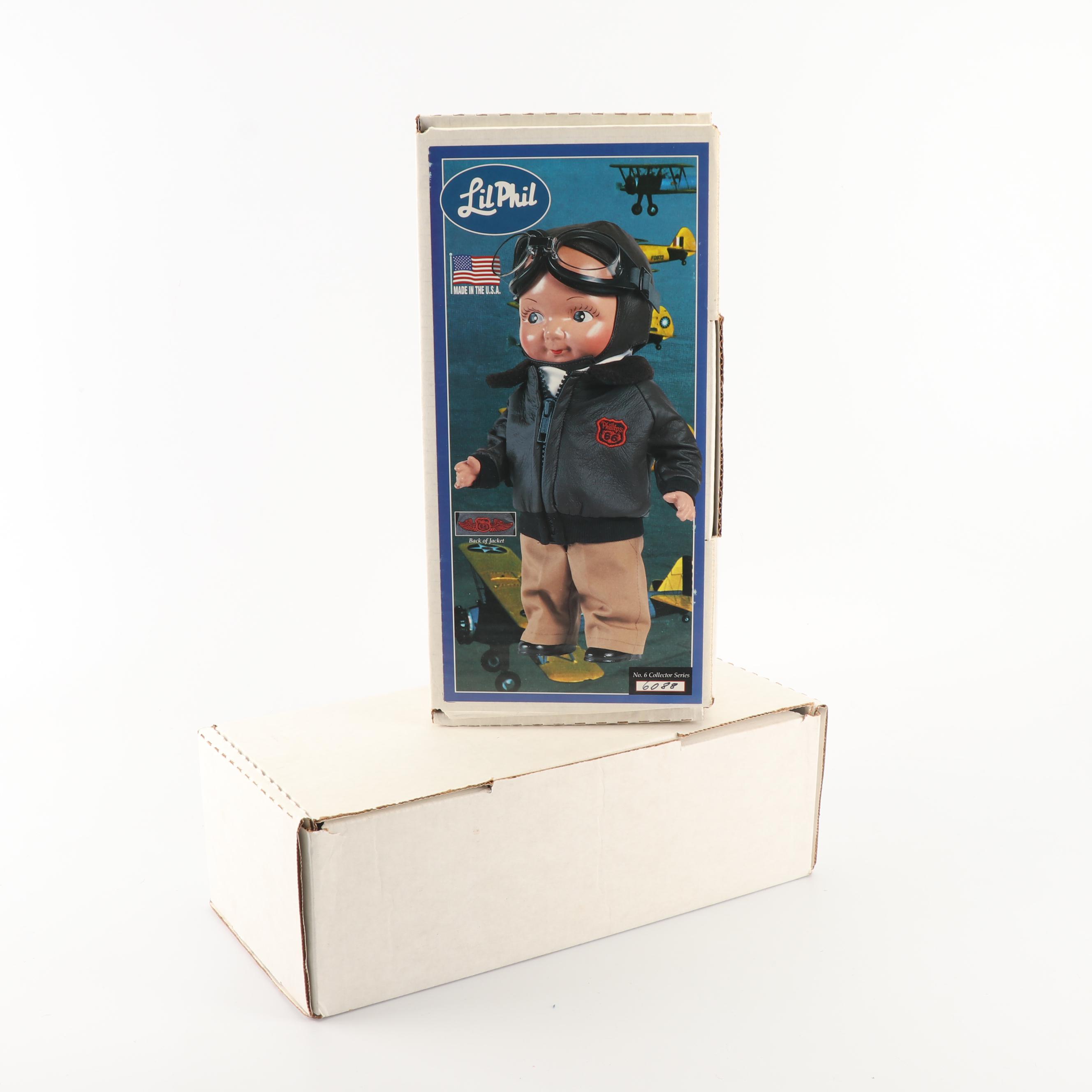 Ames Doll Co. Phillips 66 "Lil Phil" Aviator Dolls, 1990s