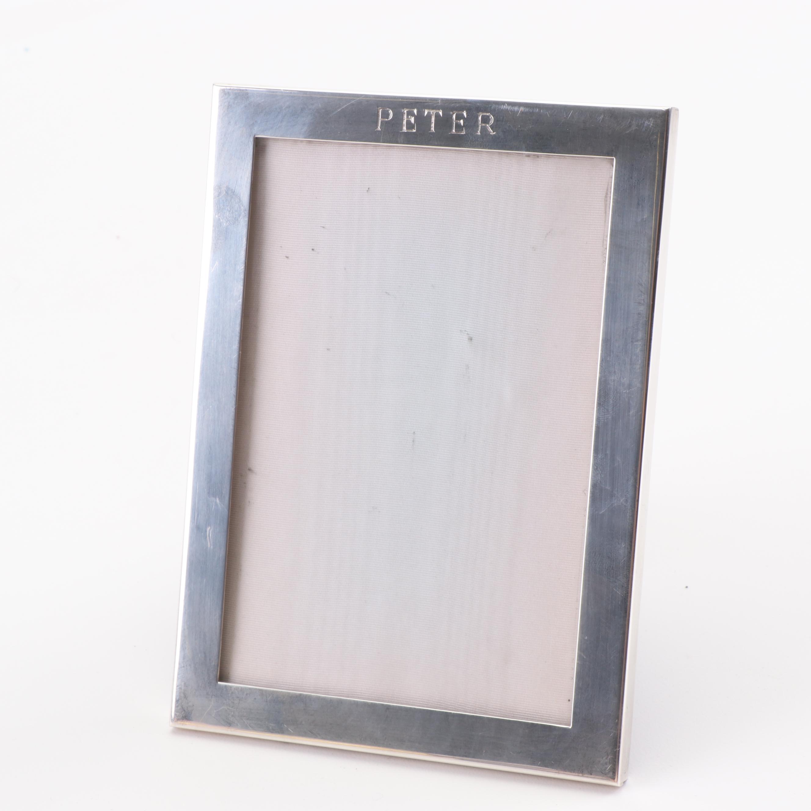 Tiffany & Co. Engraved Sterling Silver Picture Frame