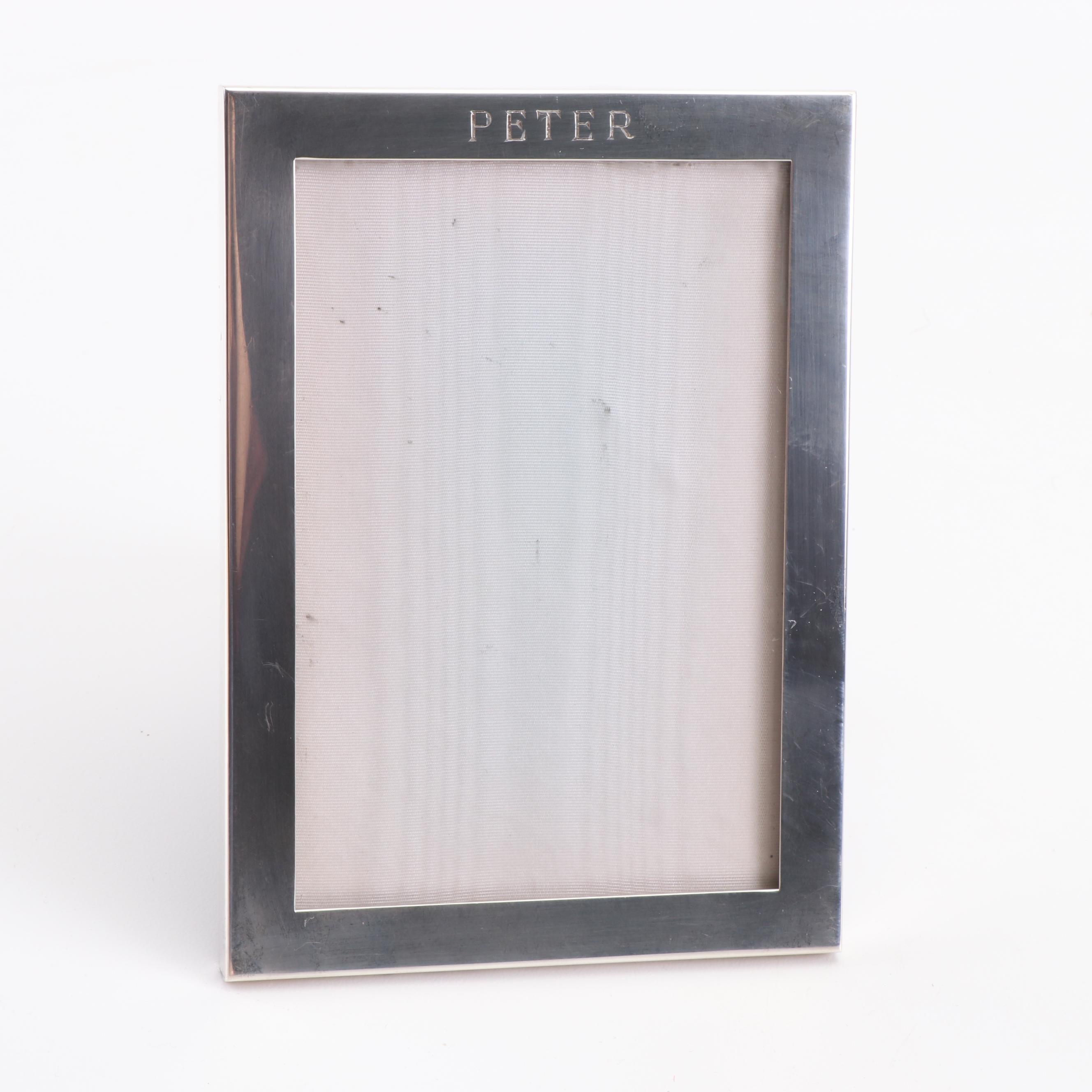 Tiffany & Co. Engraved Sterling Silver Picture Frame