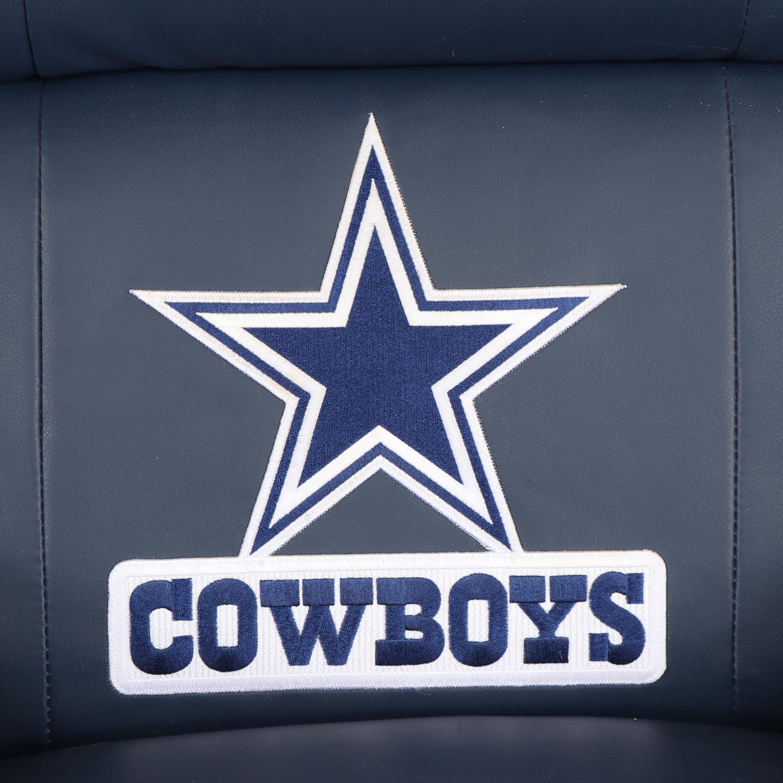 Dallas Cowboys and Miller Lite Themed Faux Leather Recliner, 21st Century