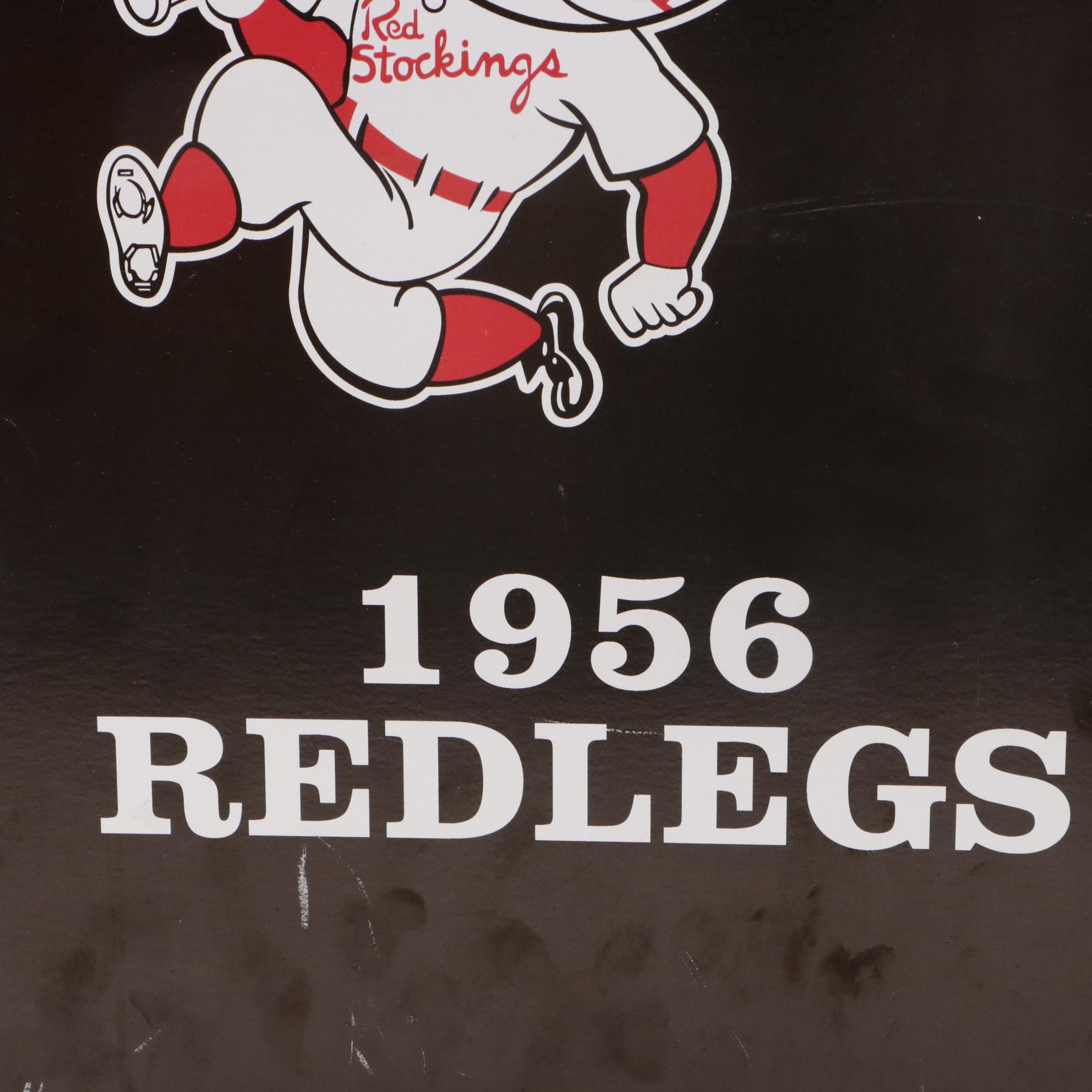1956 Cincinnati Reds Hall of Fame "Mr. Redlegs" Logo Plaques