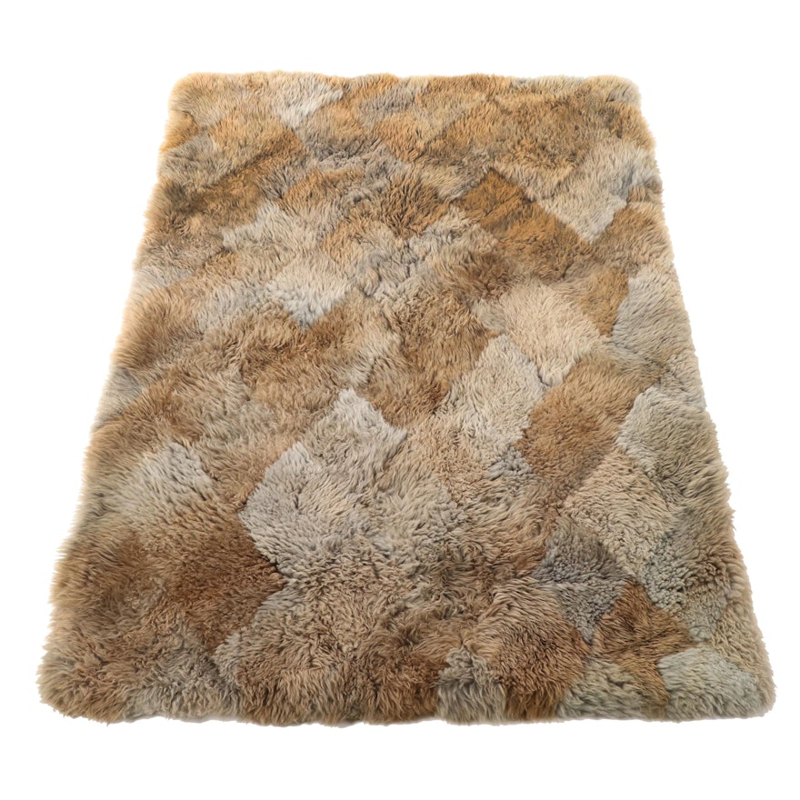 Sheepskin Patchwork Throw Blanket