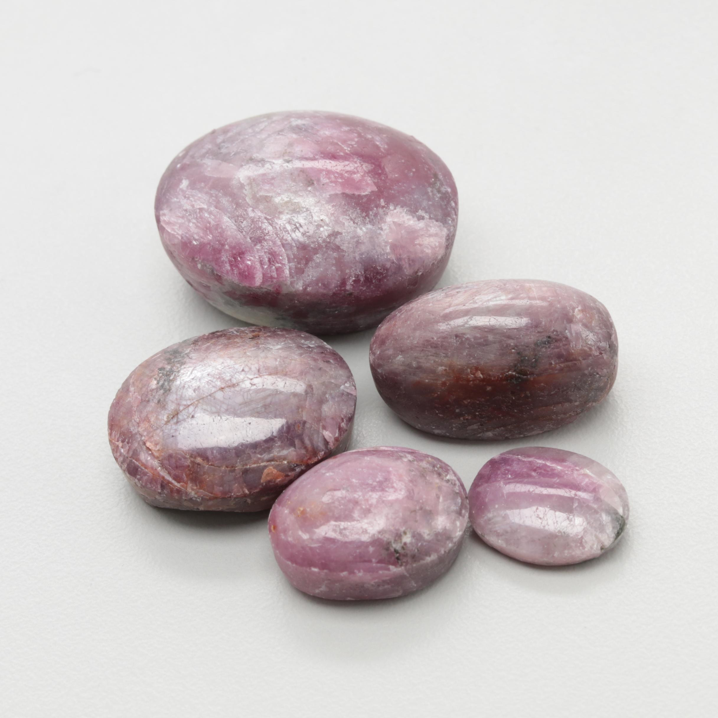 Loose 188.91 CTW Oval Corundum Cabochon Assortment