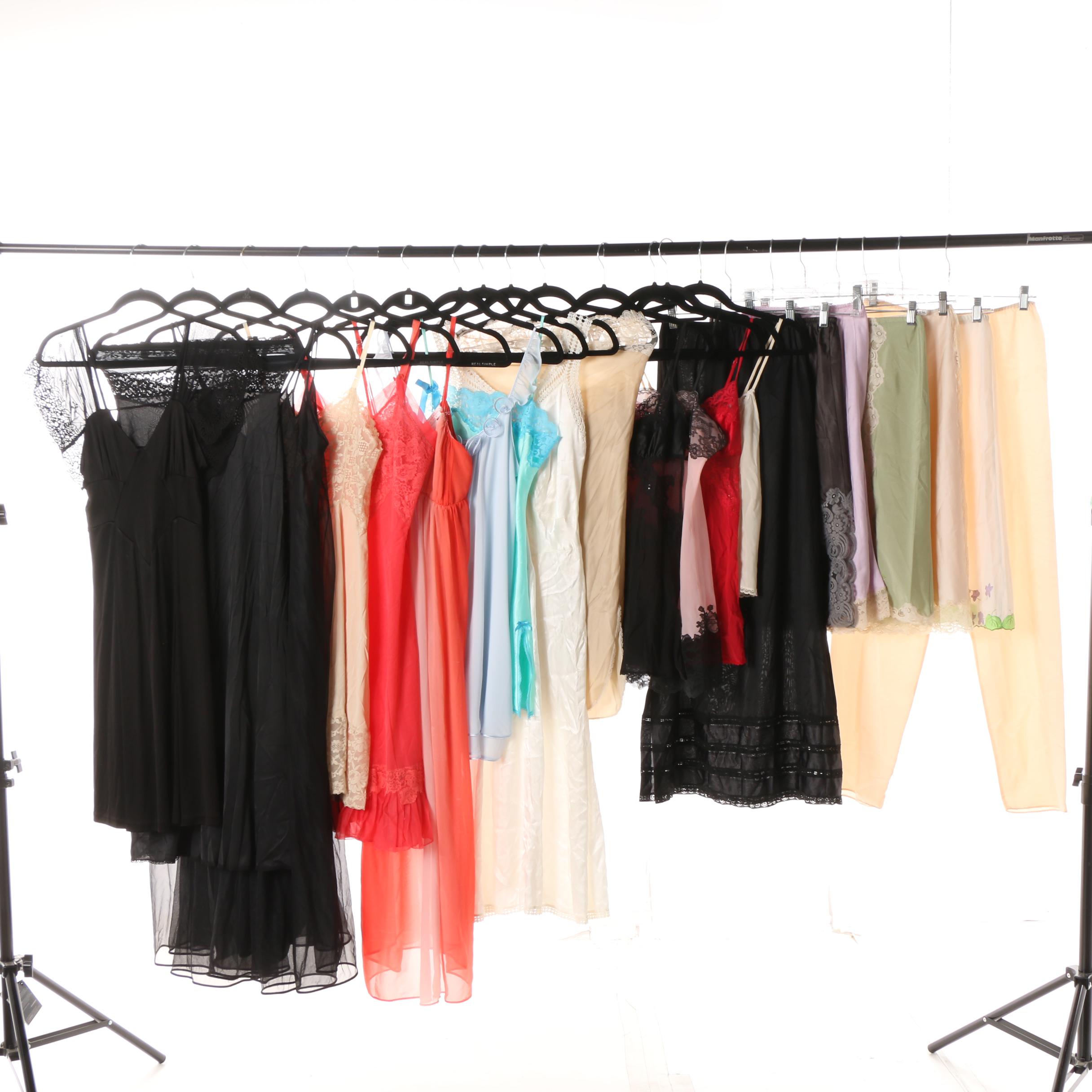 Vintage and Contemporary Negligees, Slips and Gowns with Oscar de la Renta, Silk