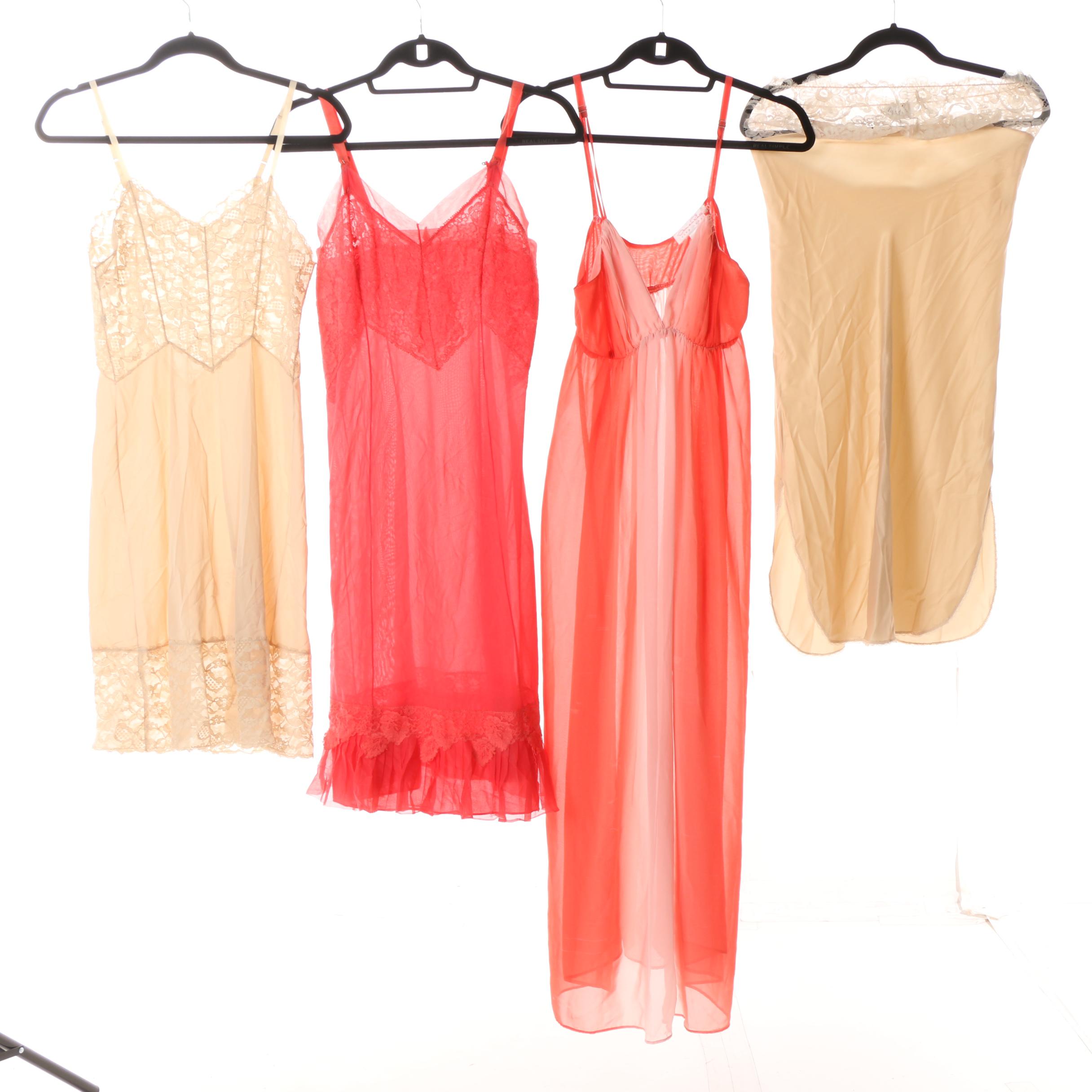 Vintage and Contemporary Negligees, Slips and Gowns with Oscar de la Renta, Silk