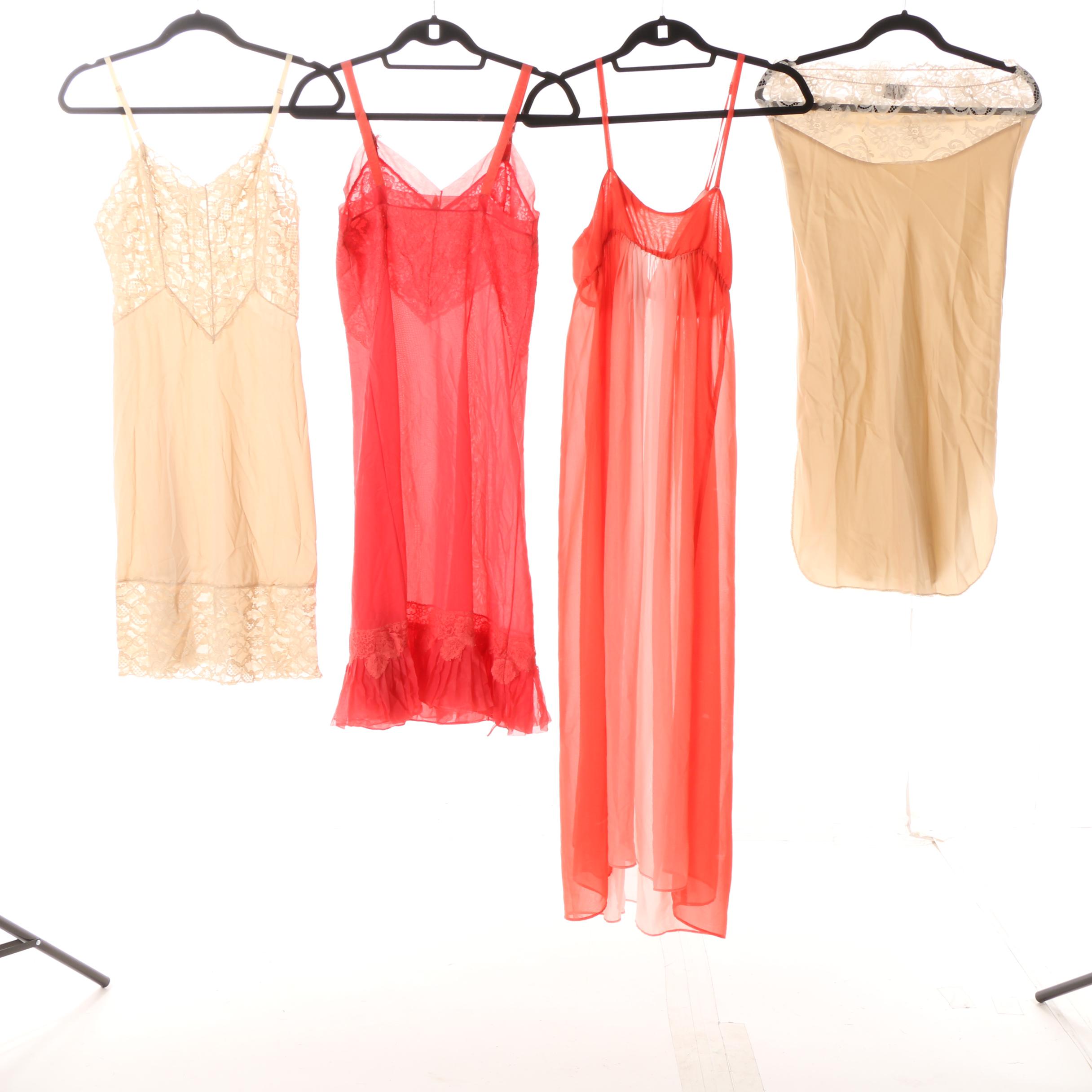 Vintage and Contemporary Negligees, Slips and Gowns with Oscar de la Renta, Silk