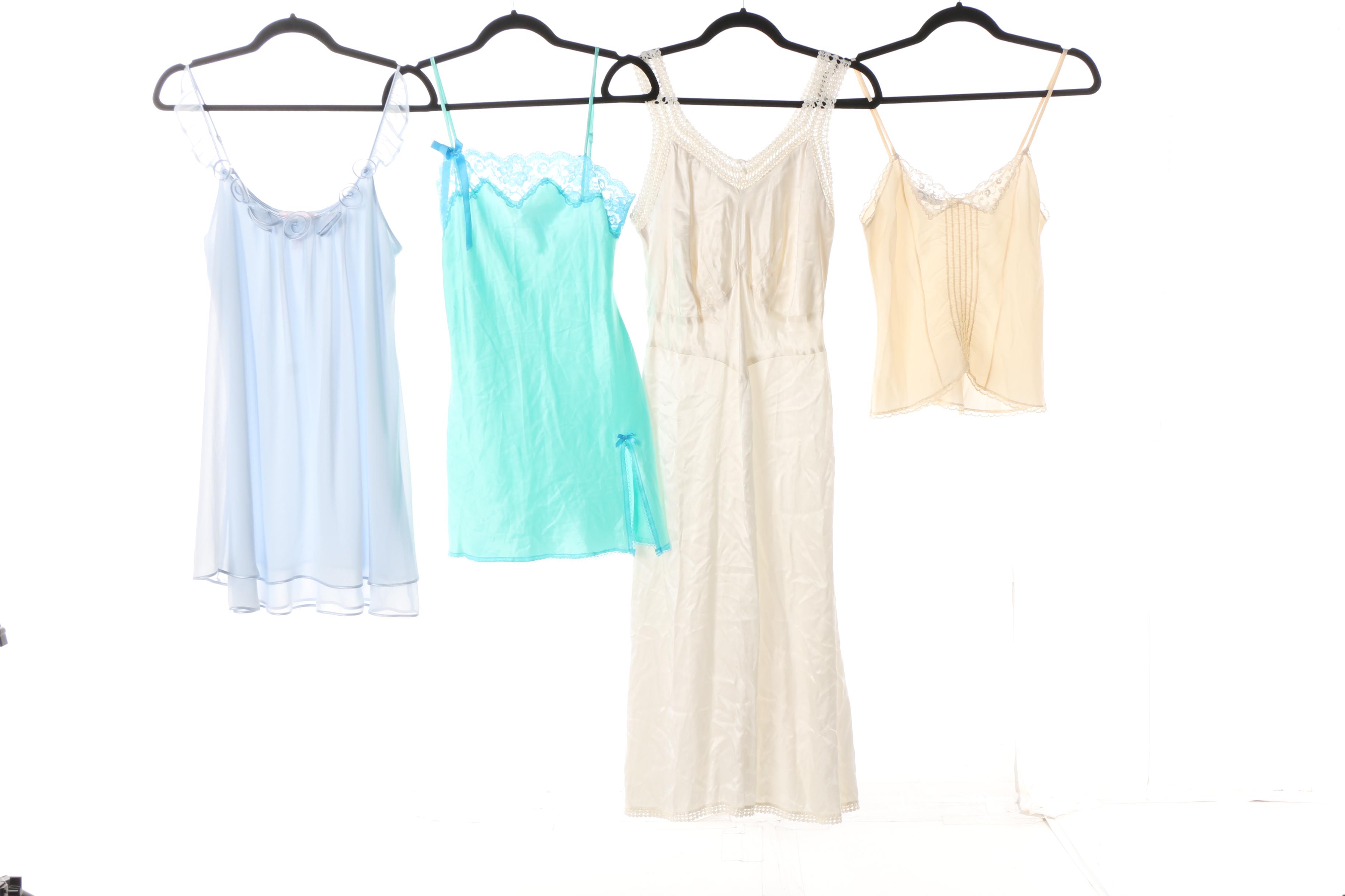 Vintage and Contemporary Negligees, Slips and Gowns with Oscar de la Renta, Silk