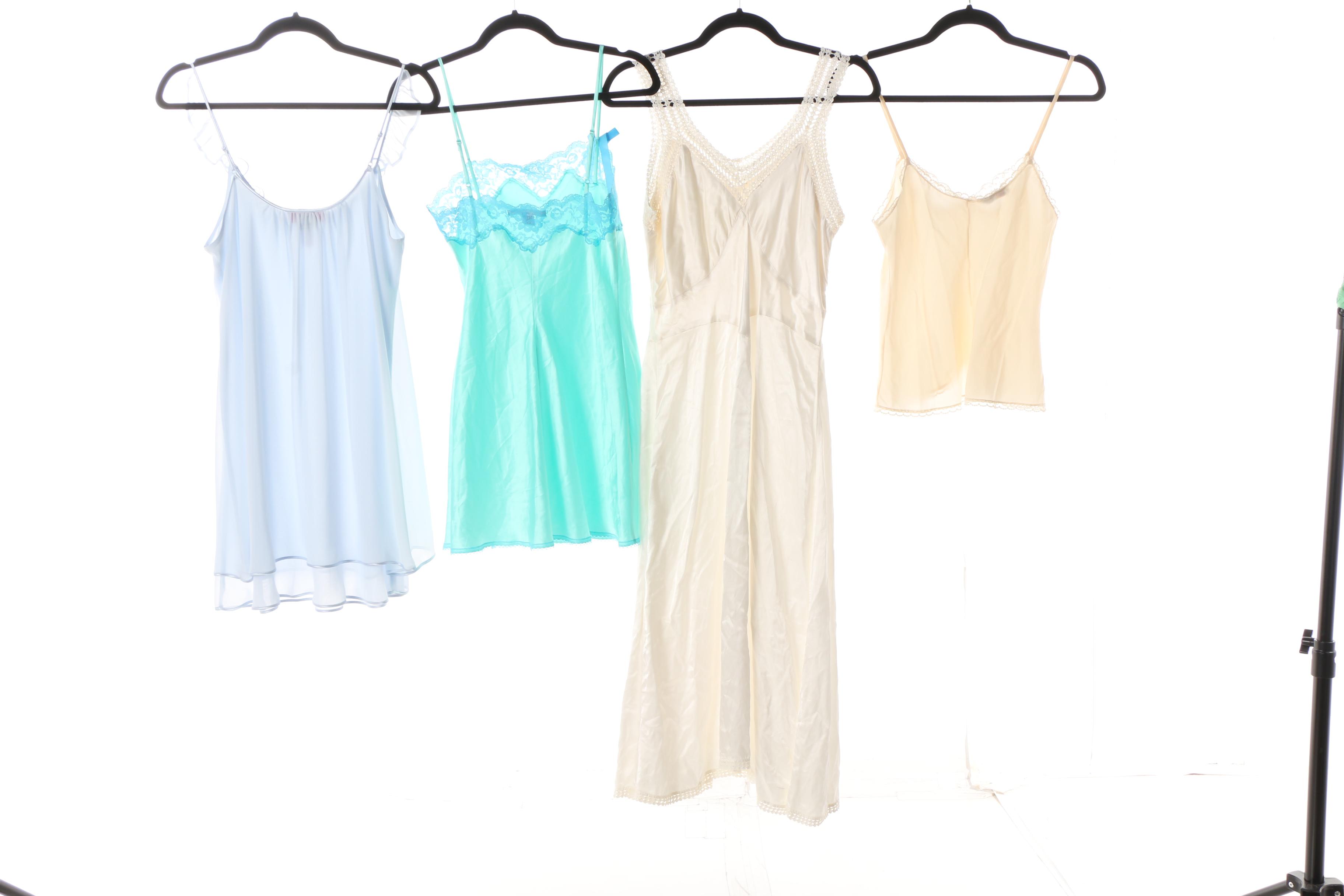 Vintage and Contemporary Negligees, Slips and Gowns with Oscar de la Renta, Silk