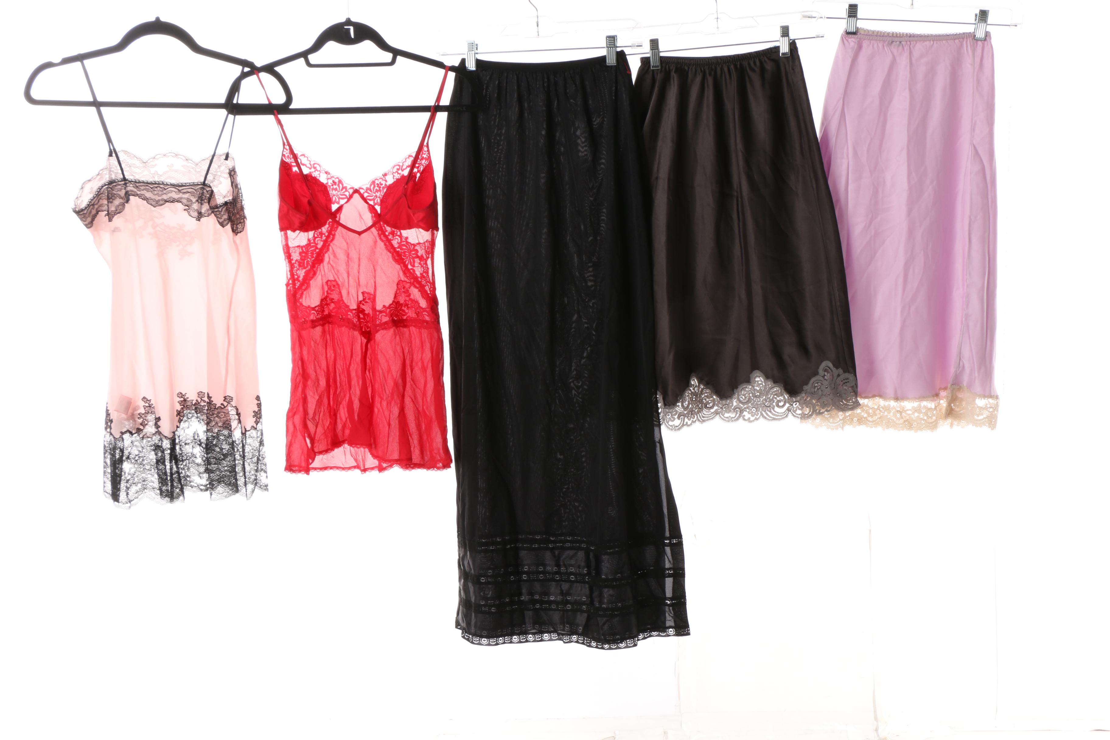 Vintage and Contemporary Negligees, Slips and Gowns with Oscar de la Renta, Silk