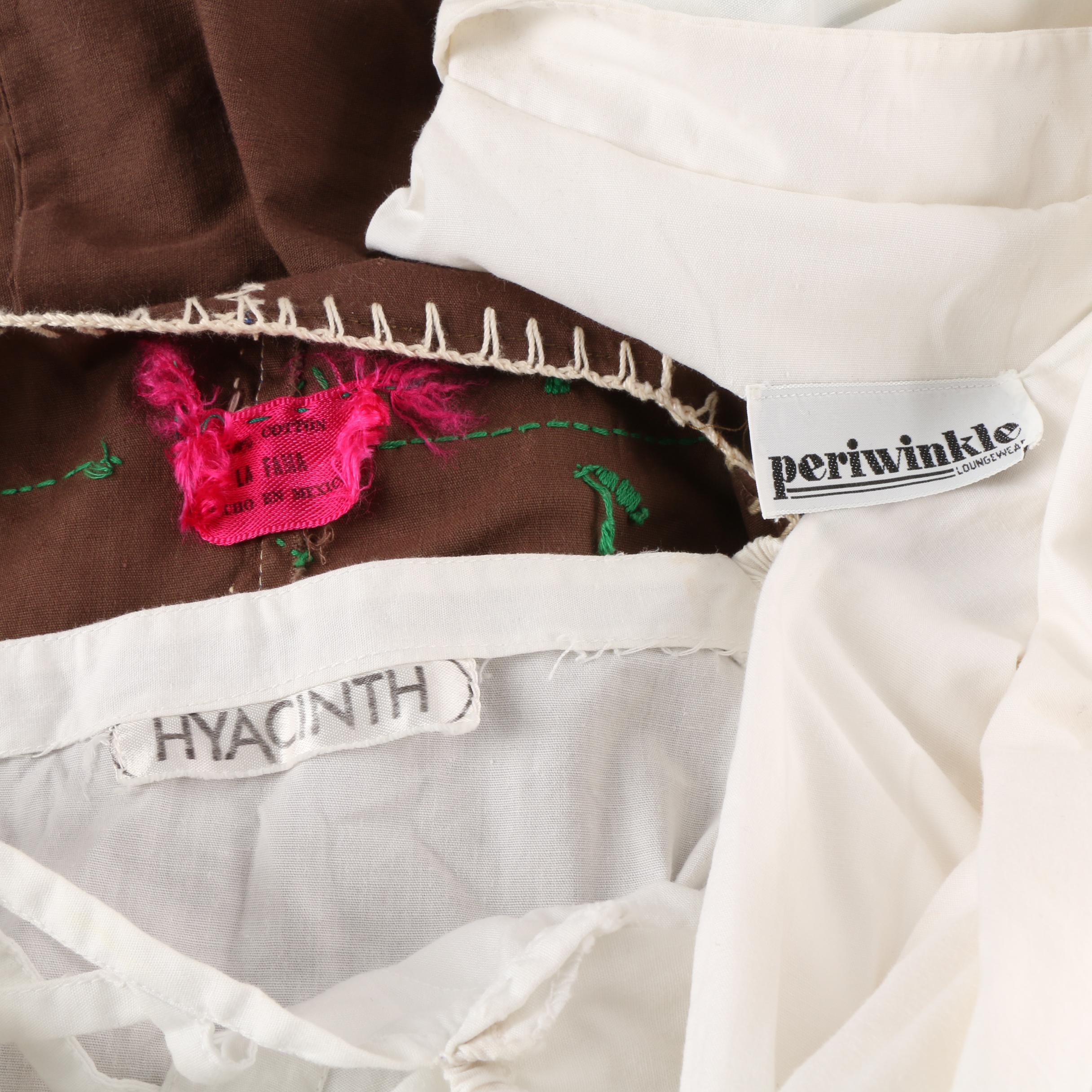 Women's Vintage Embroidered Cotton Caftans and Lounge Wear including Hyacinth