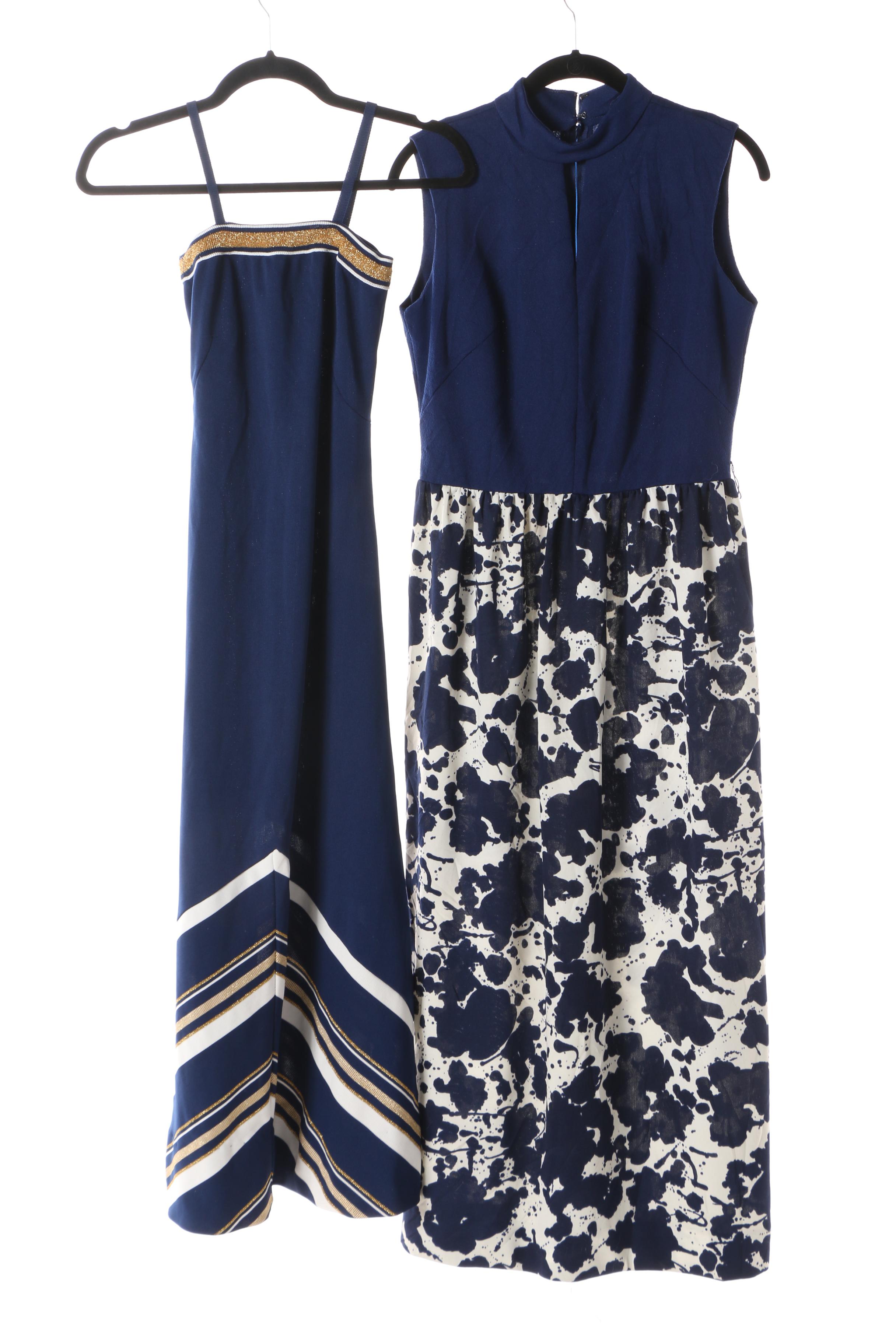 Collection of 1970s Jersey Maxi Disco Dresses