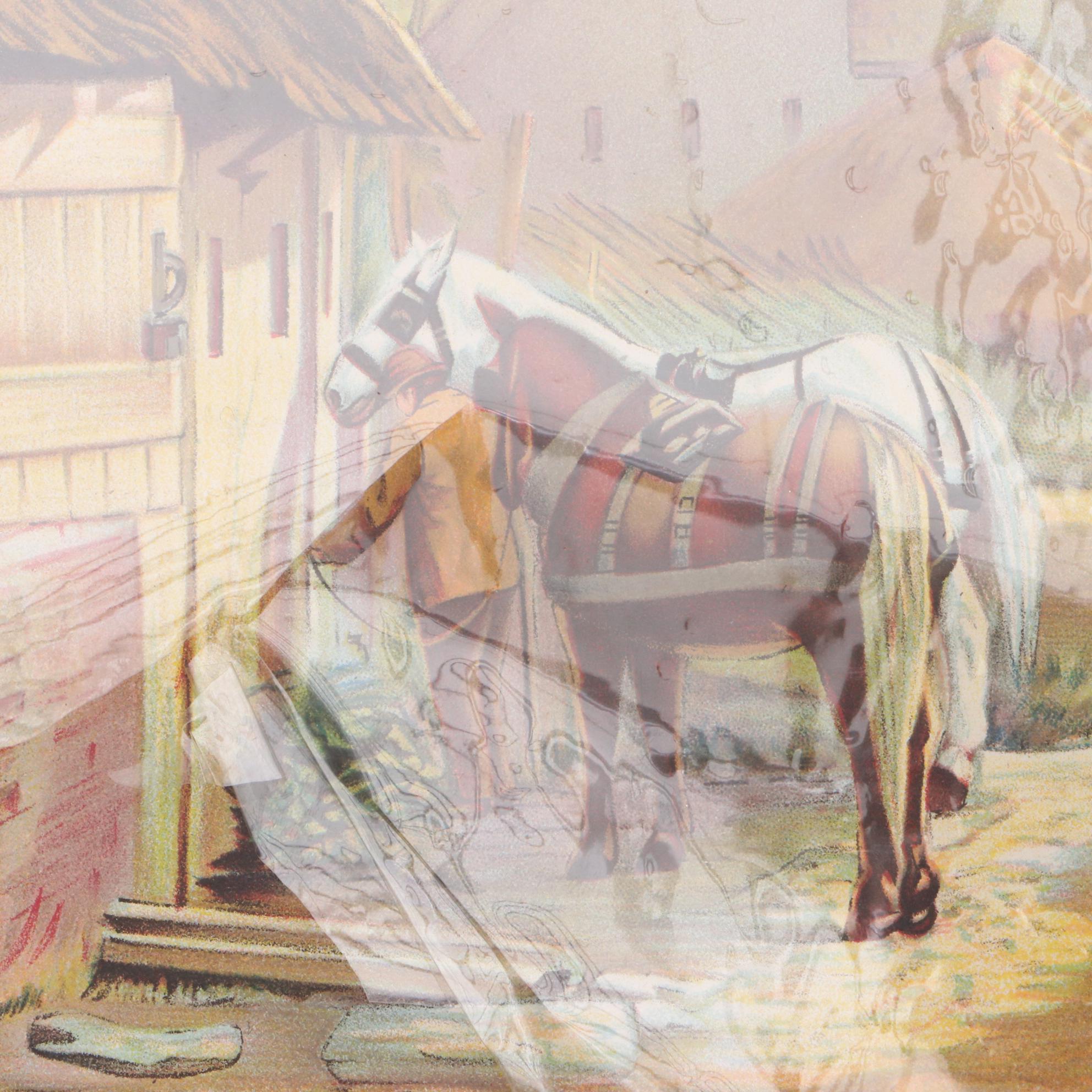 Assorted Prints Including 19th-Century Political Cartoon and Chromolithograph