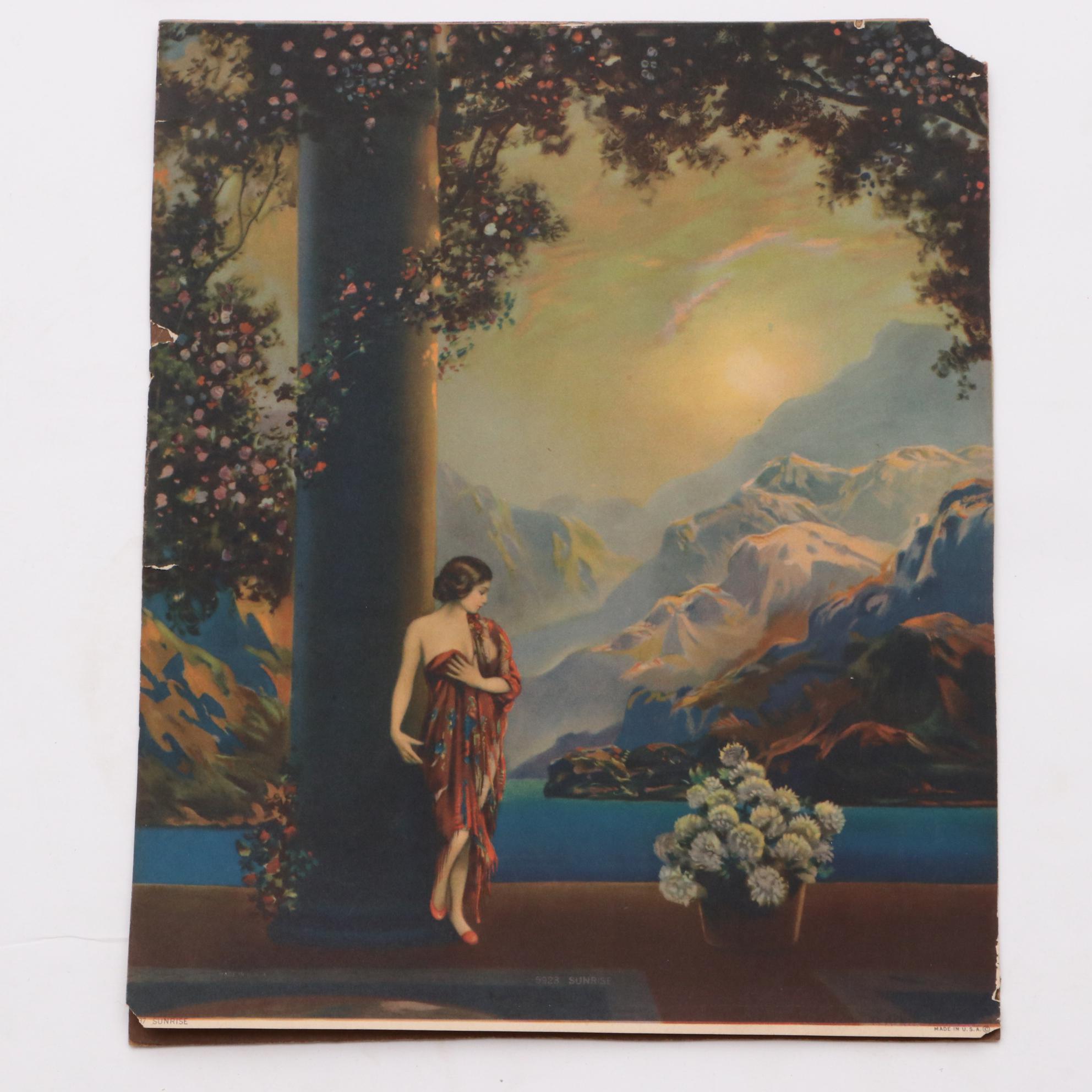 Assorted Prints Including 19th-Century Political Cartoon and Chromolithograph