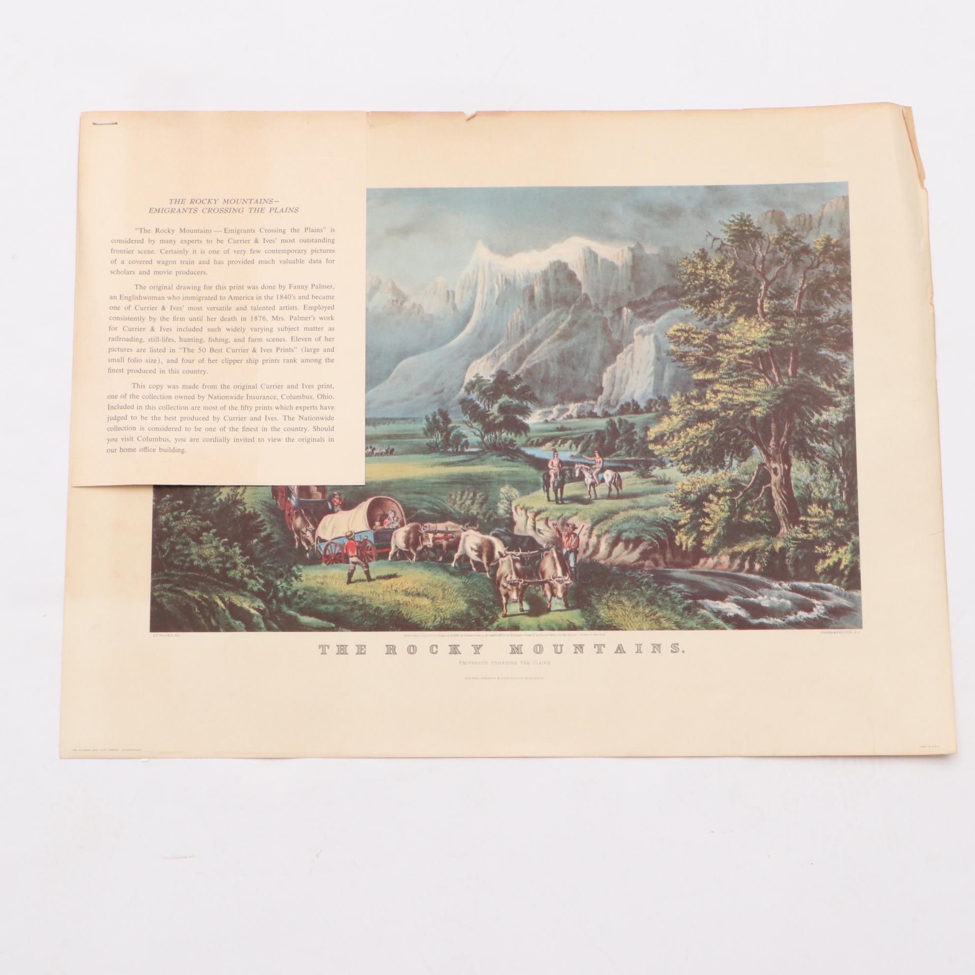 Assorted Prints Including 19th-Century Political Cartoon and Chromolithograph