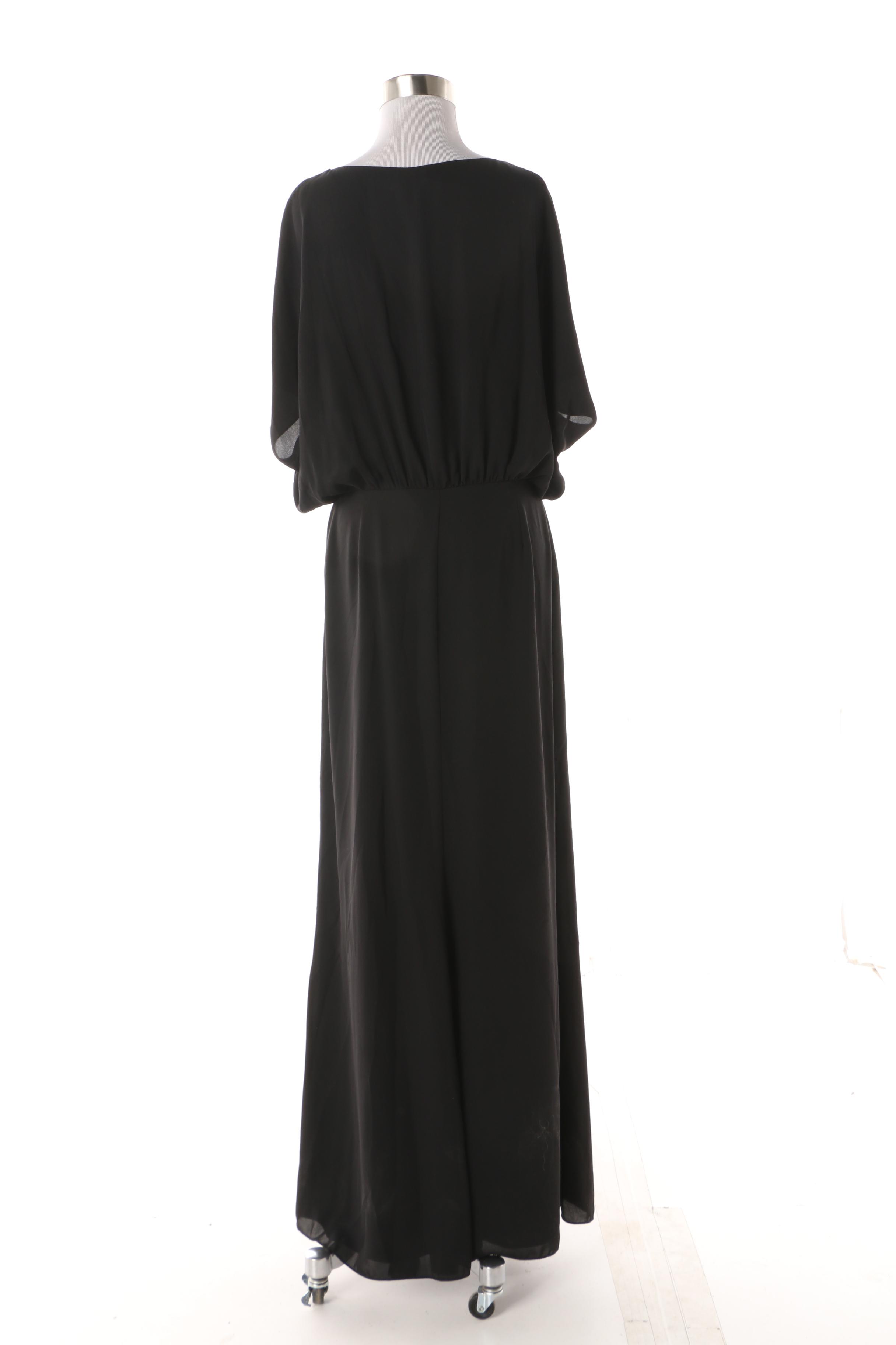 Halston Heritage Black Evening Dress with Original Tags