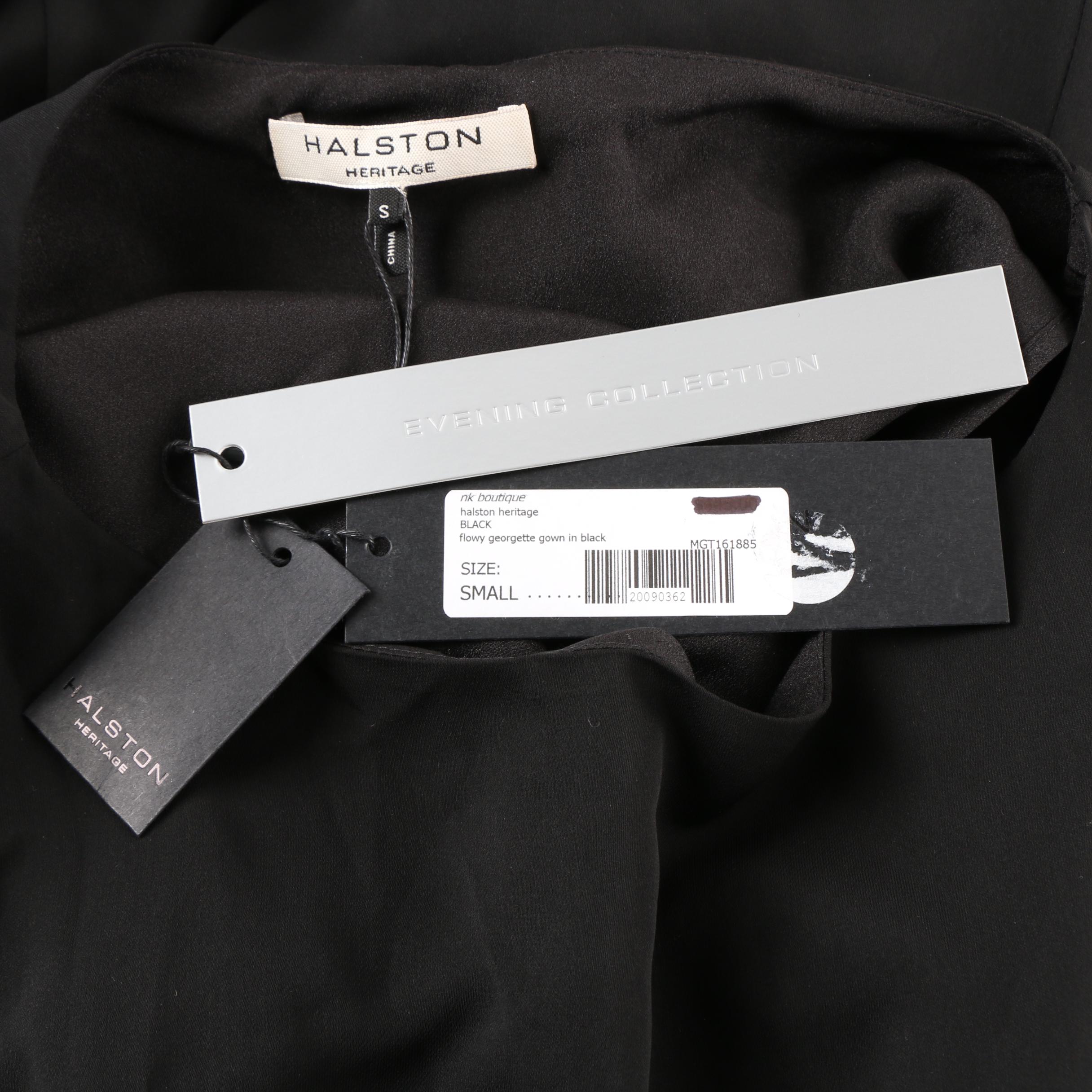 Halston Heritage Black Evening Dress with Original Tags
