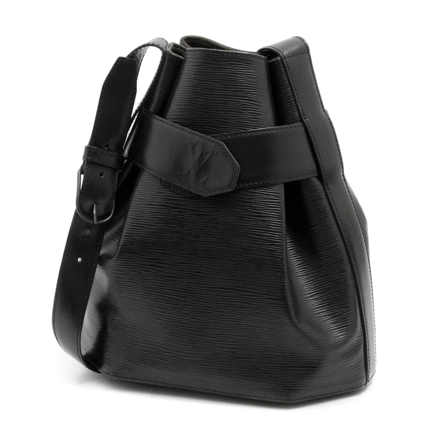 1993 Louis Vuitton Black Epi Leather Sac D'epaule PM
