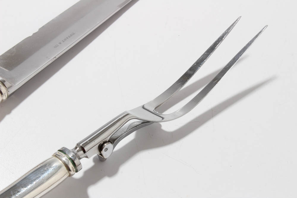 Tiffany & Co. "Flemish" Weighted Sterling Silver Carving Set