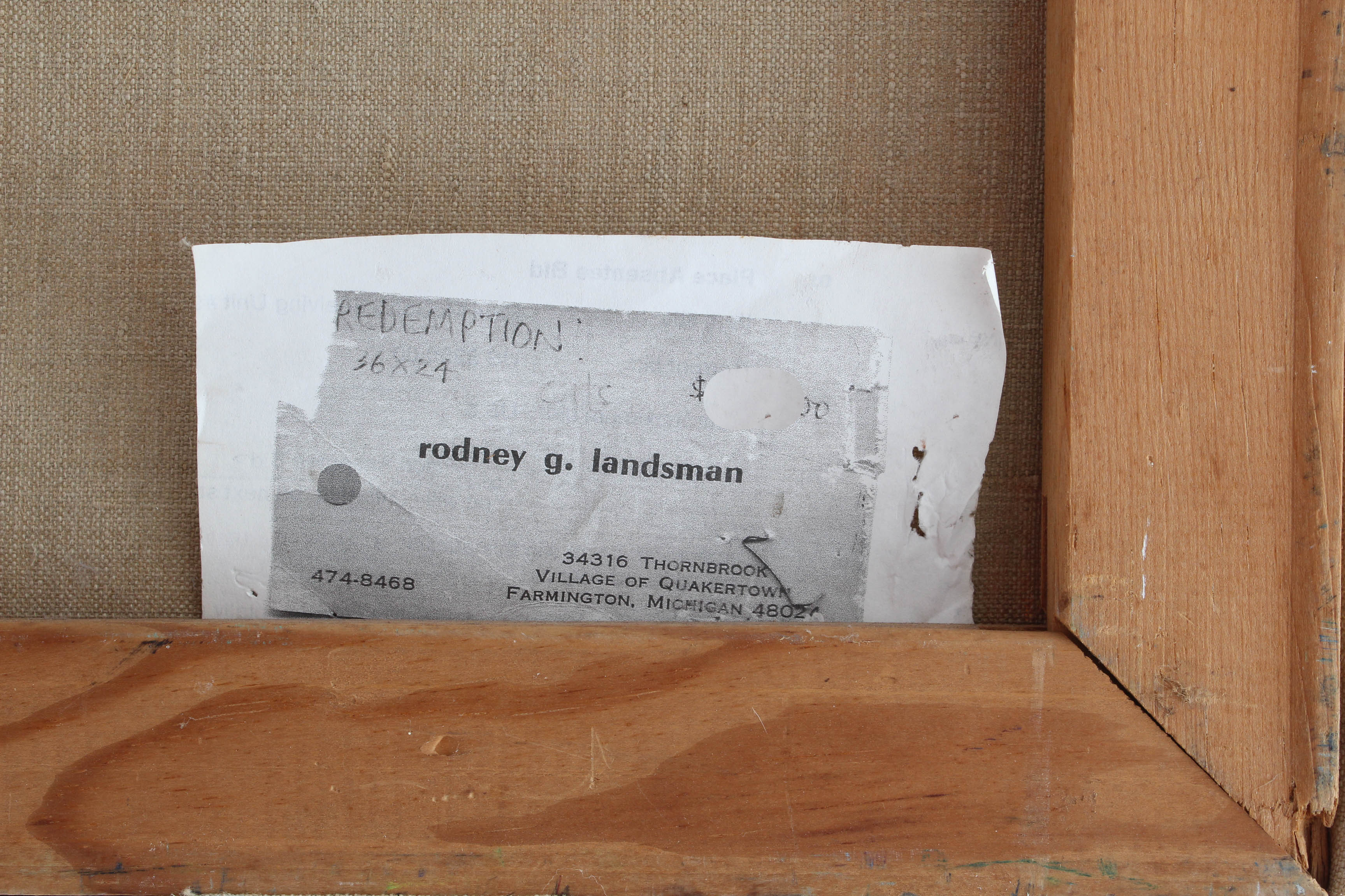 Rodney Landsman Oil Painting "But all my friends are..."