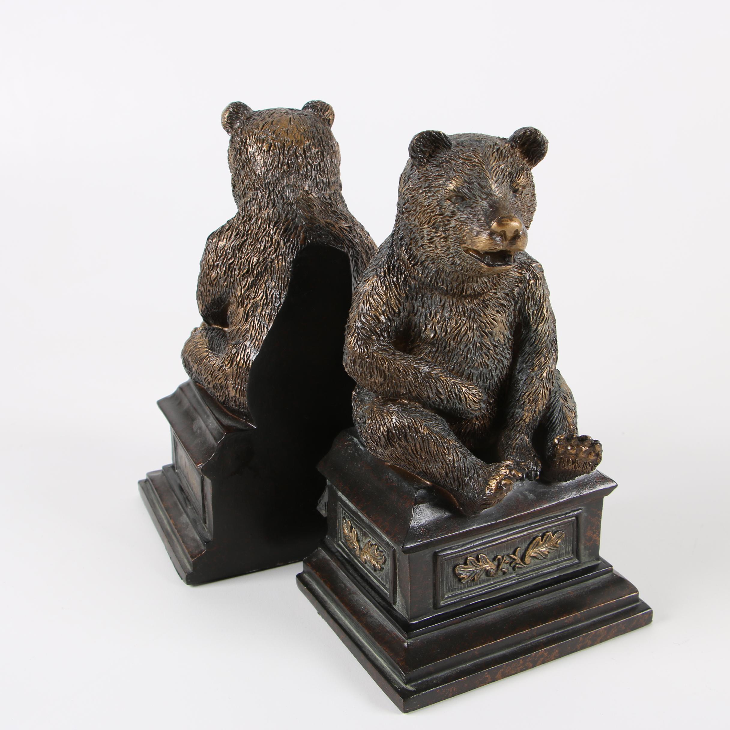 Contemporary Seated Bear Bookends
