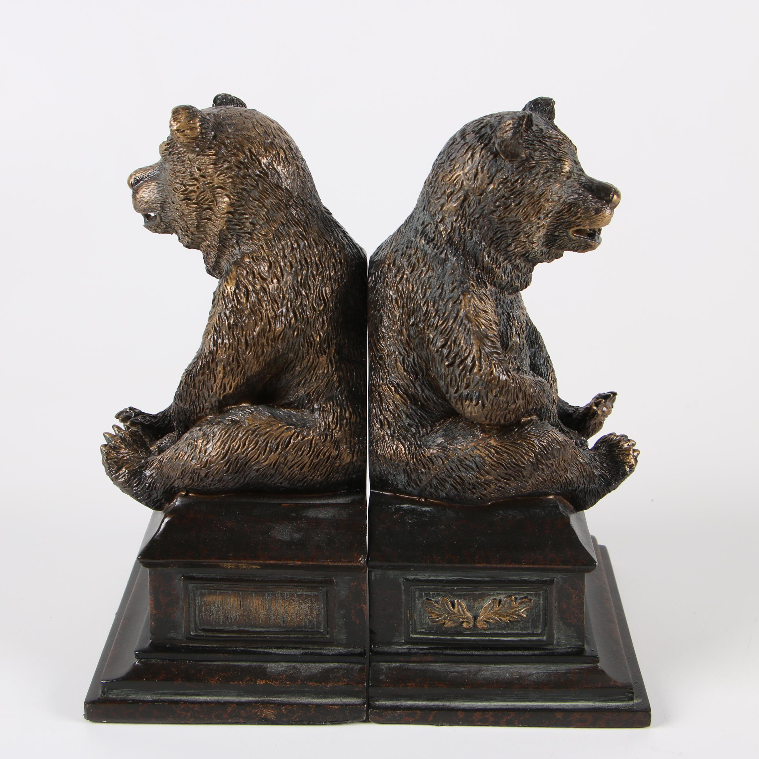 Contemporary Seated Bear Bookends