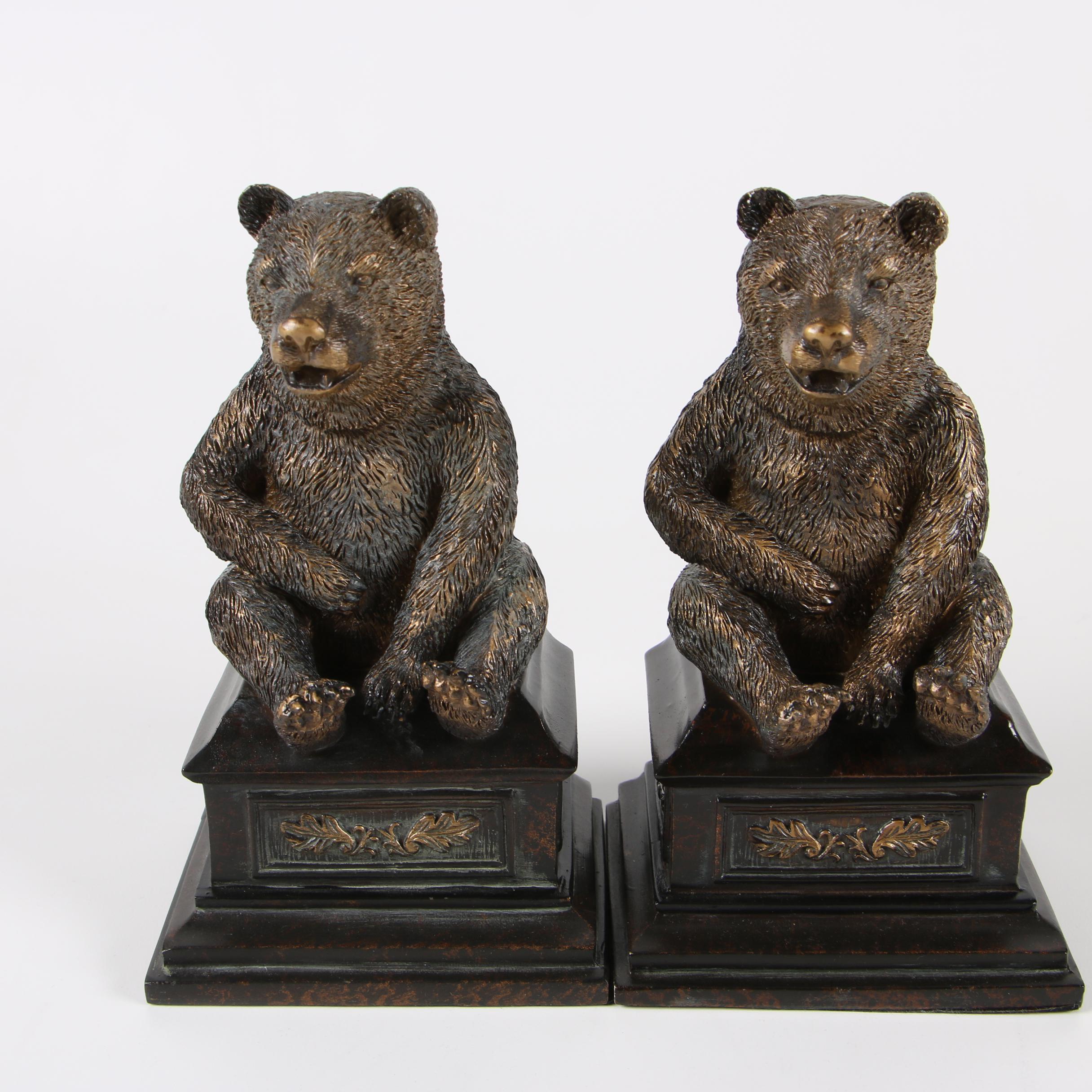 Contemporary Seated Bear Bookends