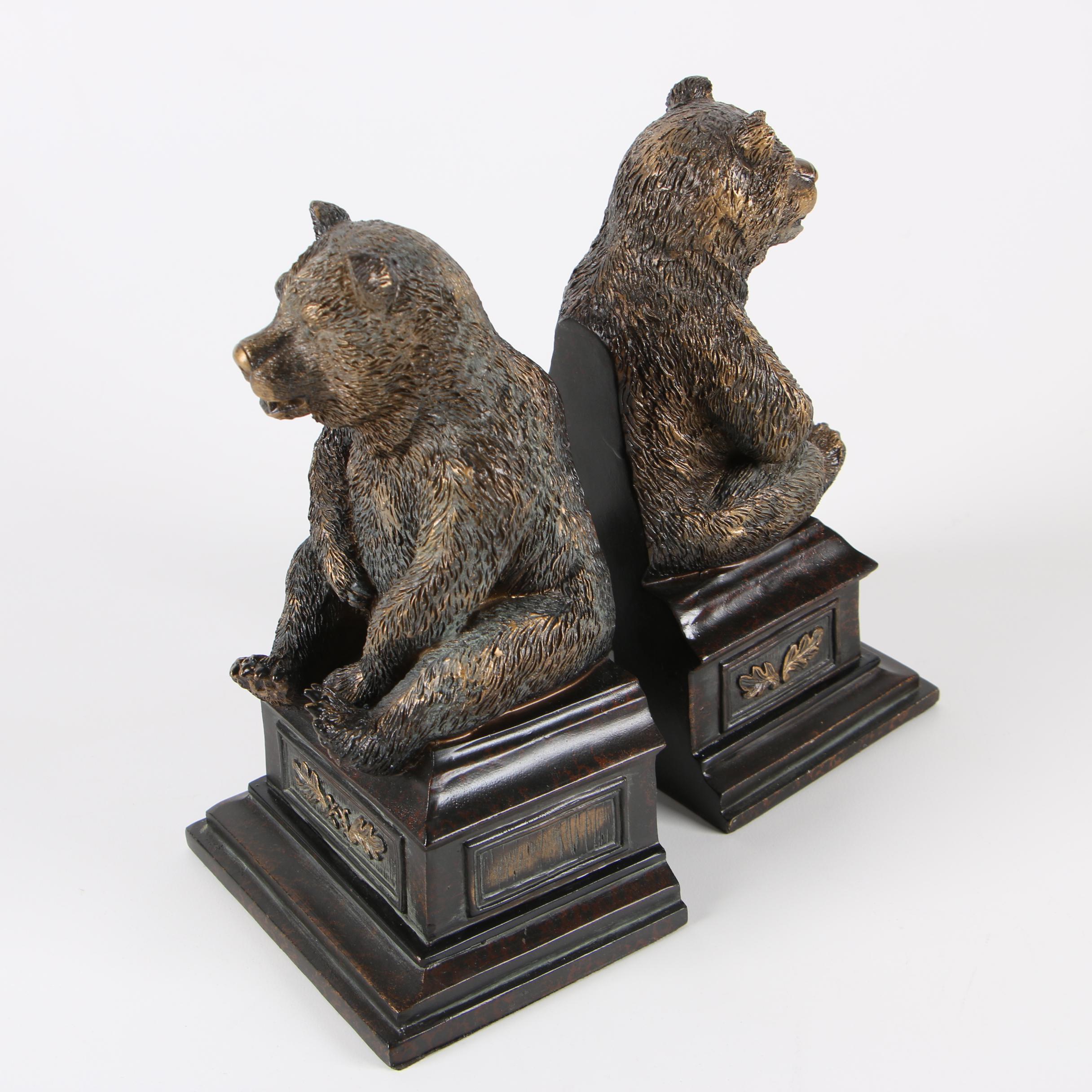Contemporary Seated Bear Bookends