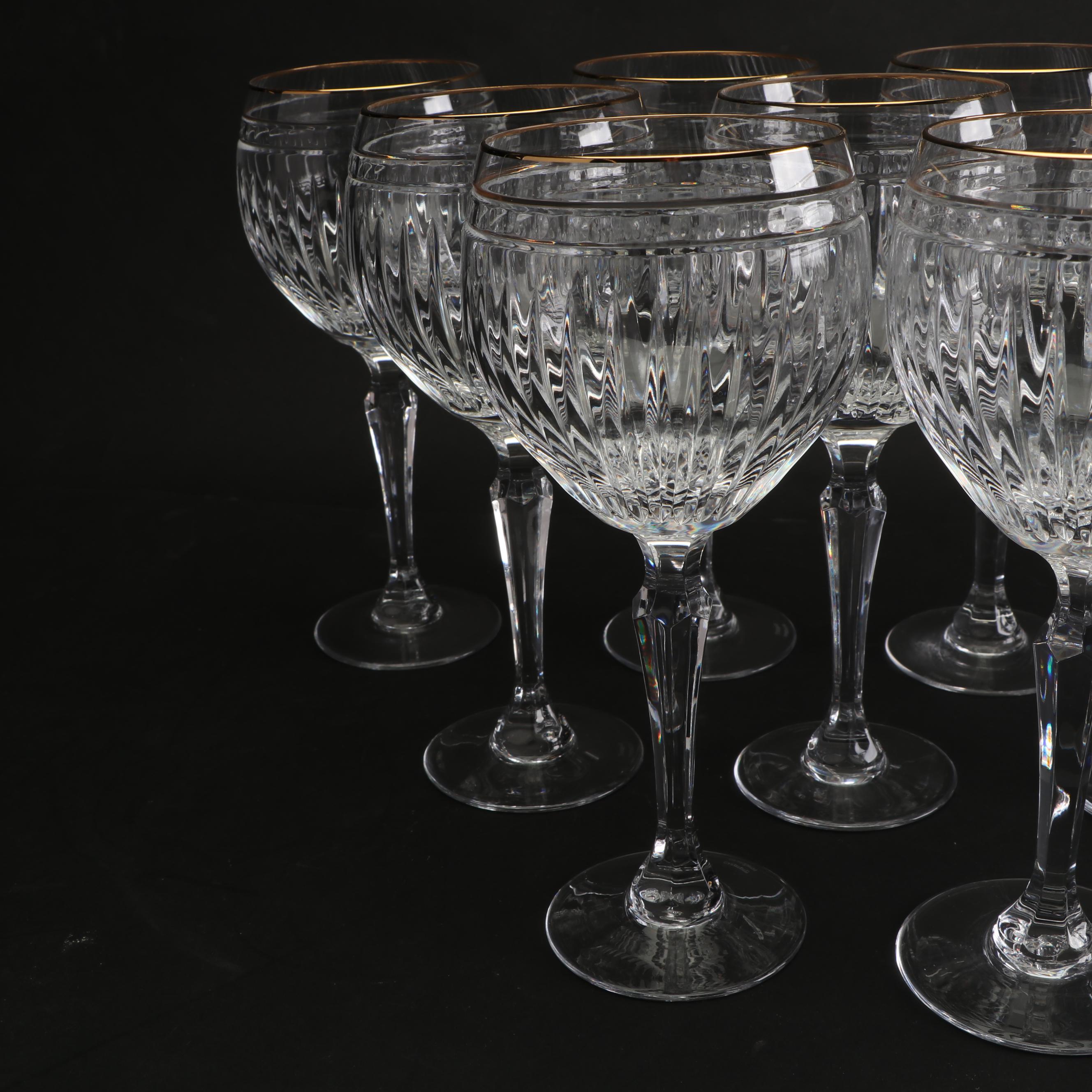 Marquis by Waterford Crystal "Hanover Gold" Balloon Wine Glasses