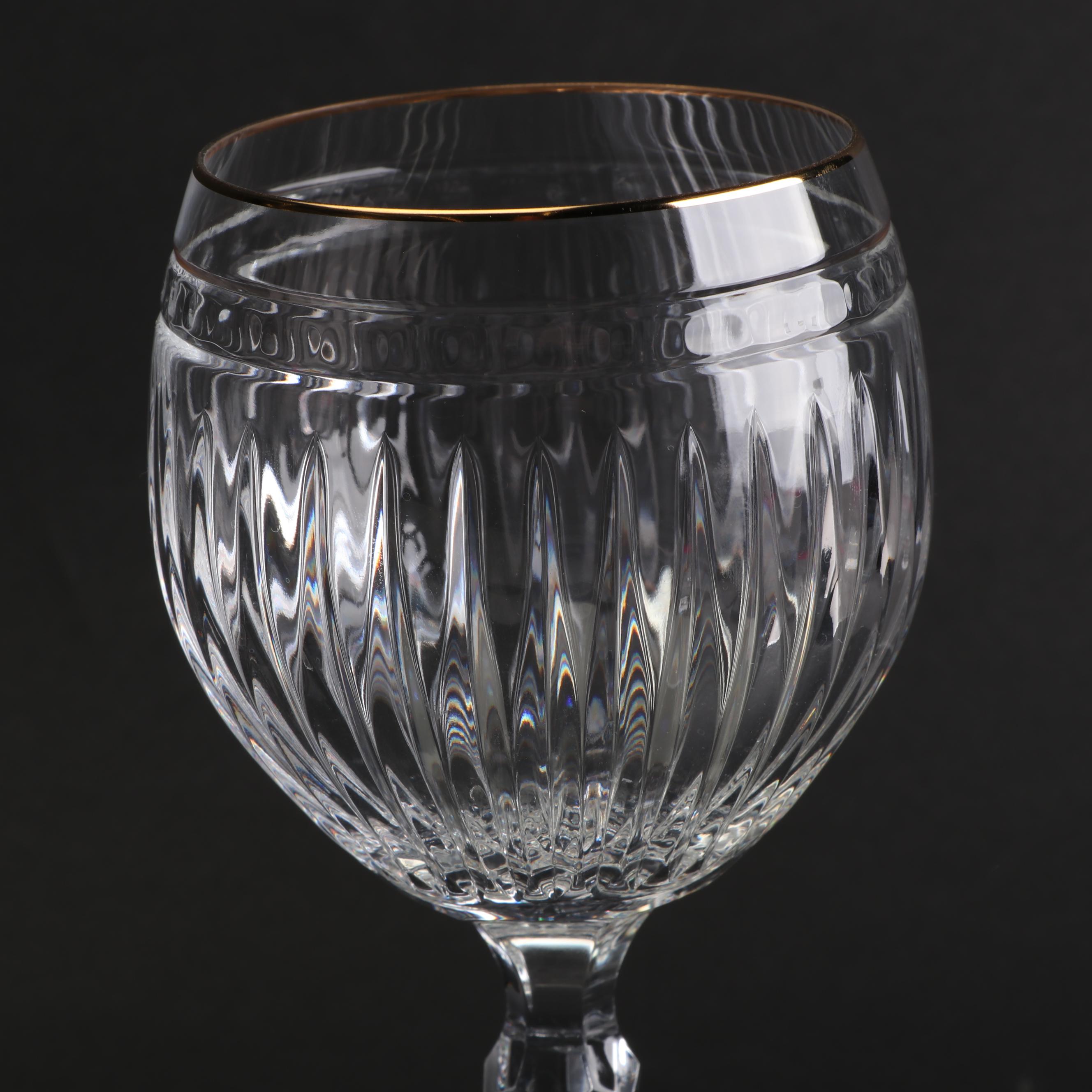 Marquis by Waterford Crystal "Hanover Gold" Balloon Wine Glasses