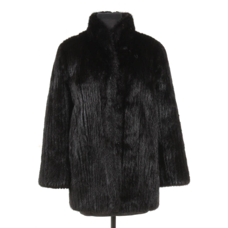 Women's Vintage Black Mink Fur Coat