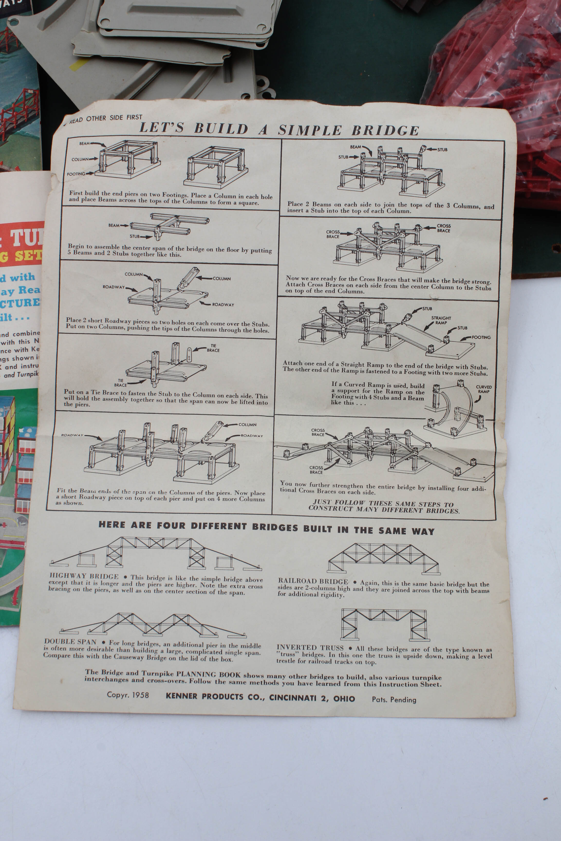 Vintage 1958 Kenner "Girder and Panel Building Set"