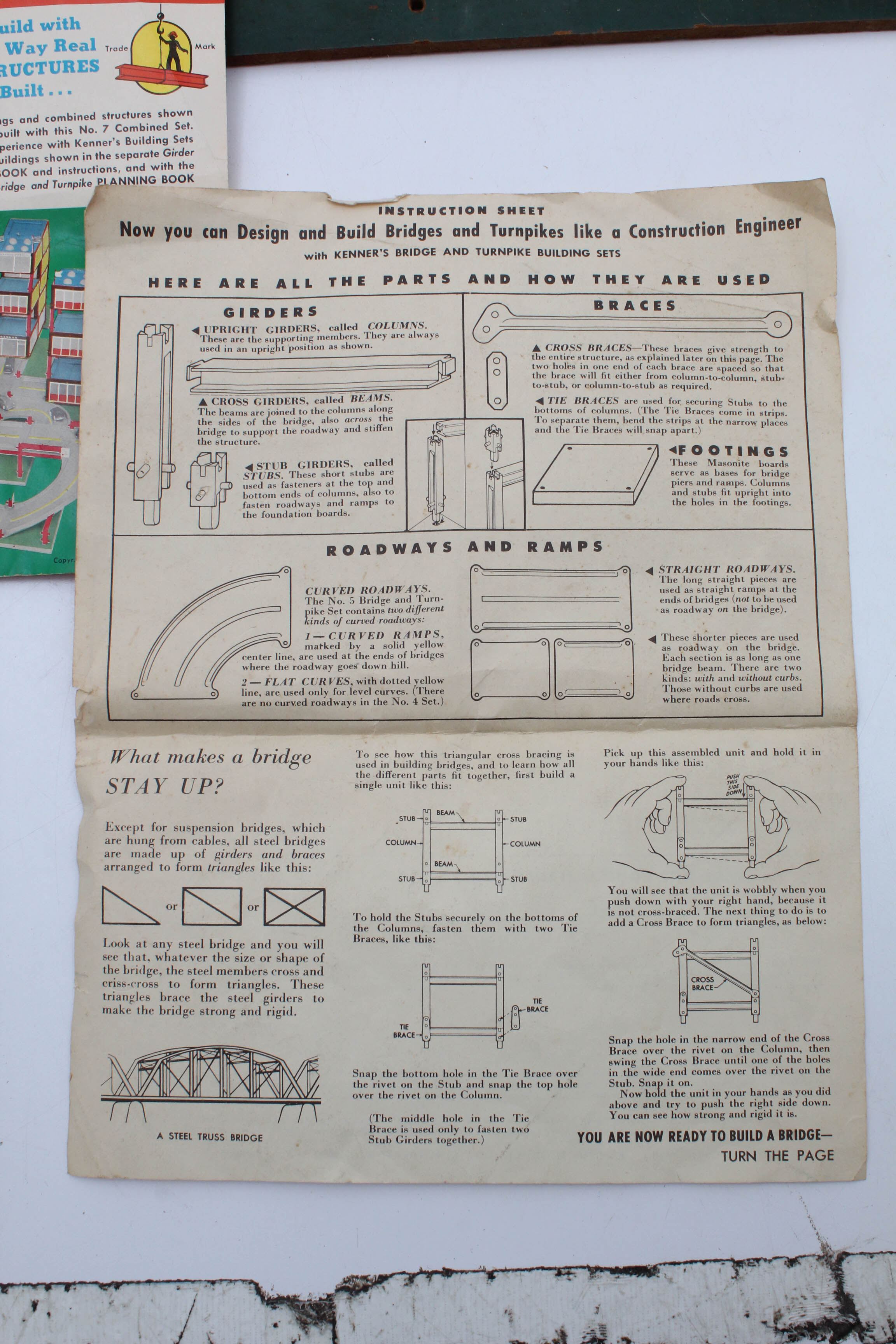Vintage 1958 Kenner "Girder and Panel Building Set"