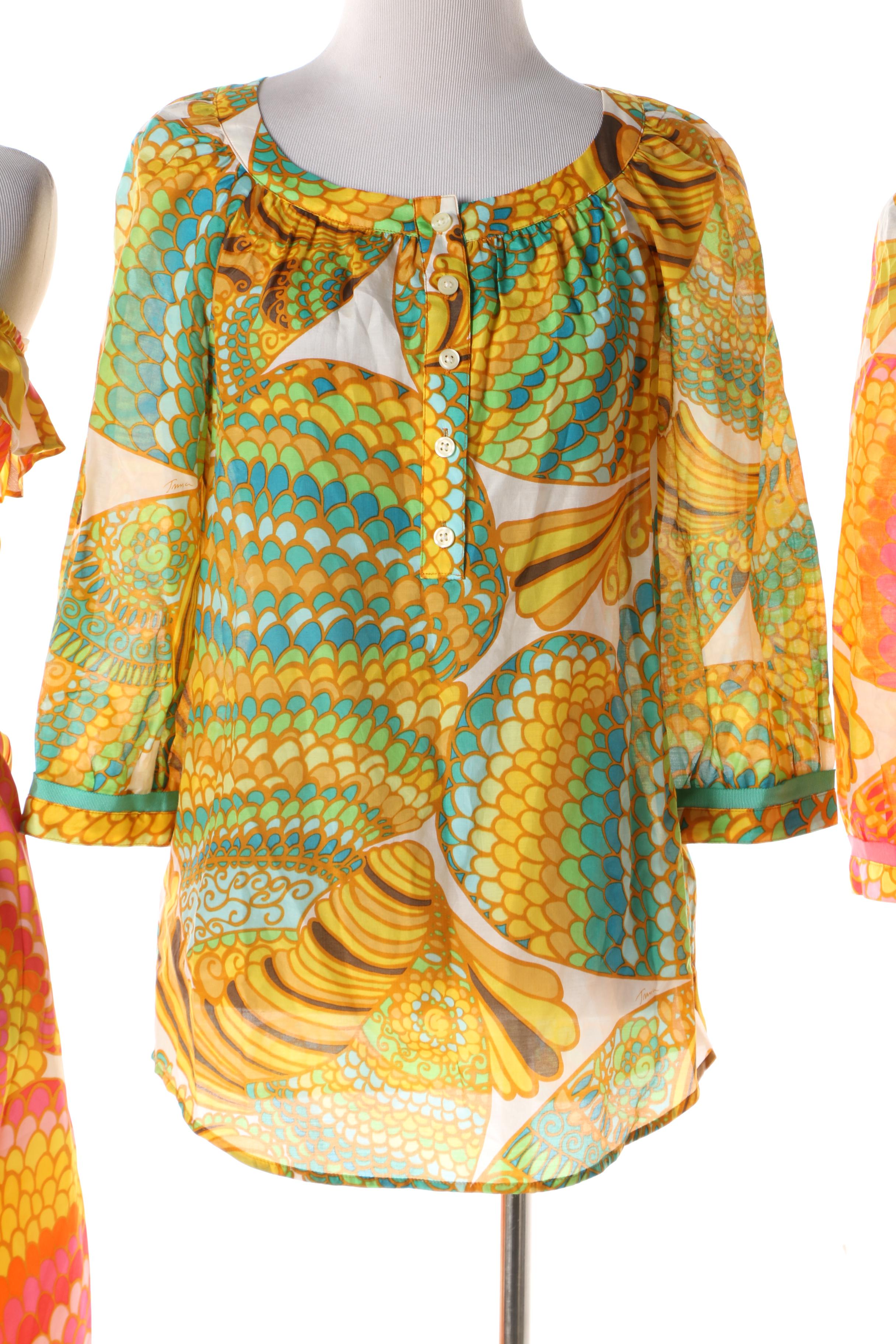 2012 Banana Republic Trina Turk Collection Printed Maxi Dress and Blouses