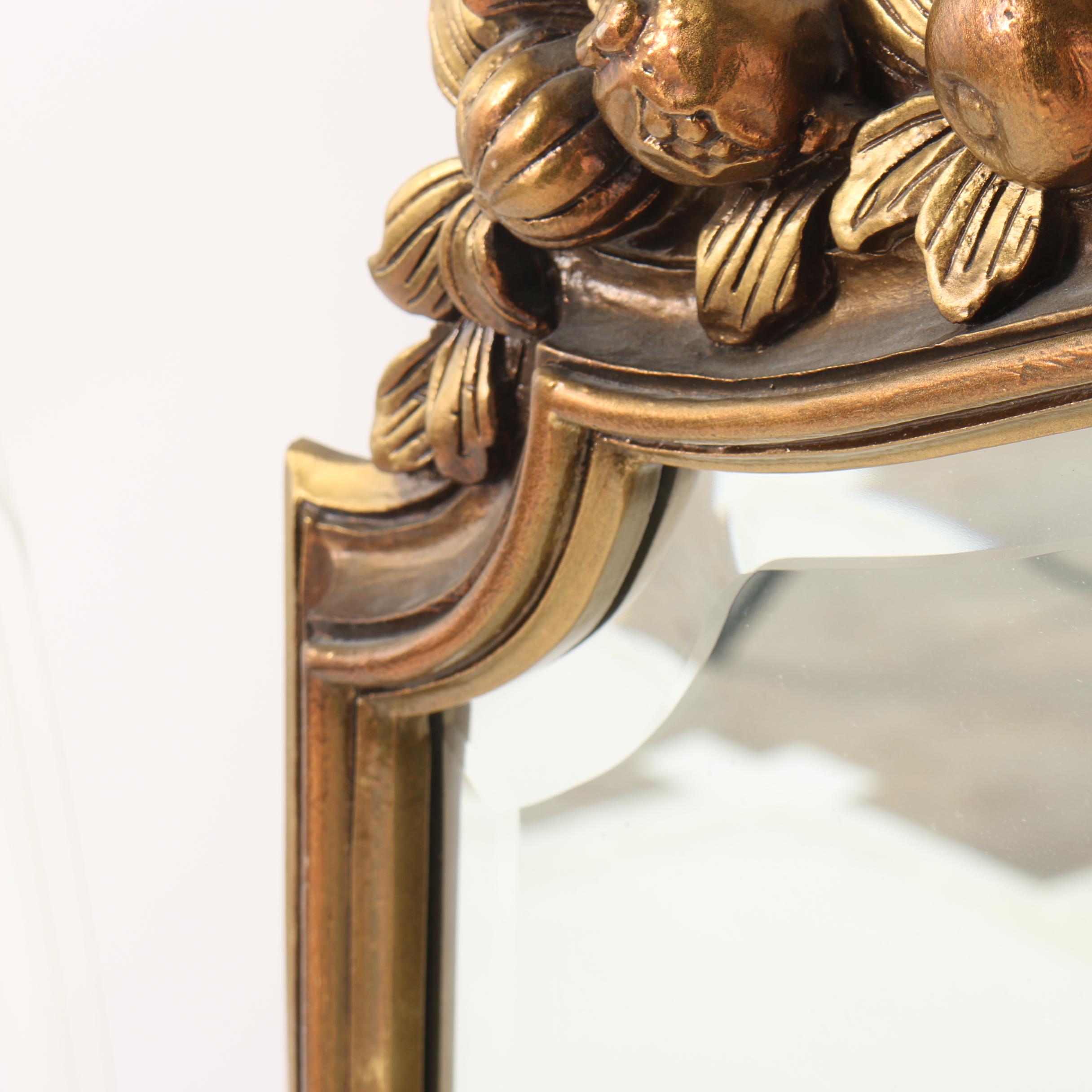 Carolina Mirror Company Gilt Mirror with Foliate and Fruit Motif