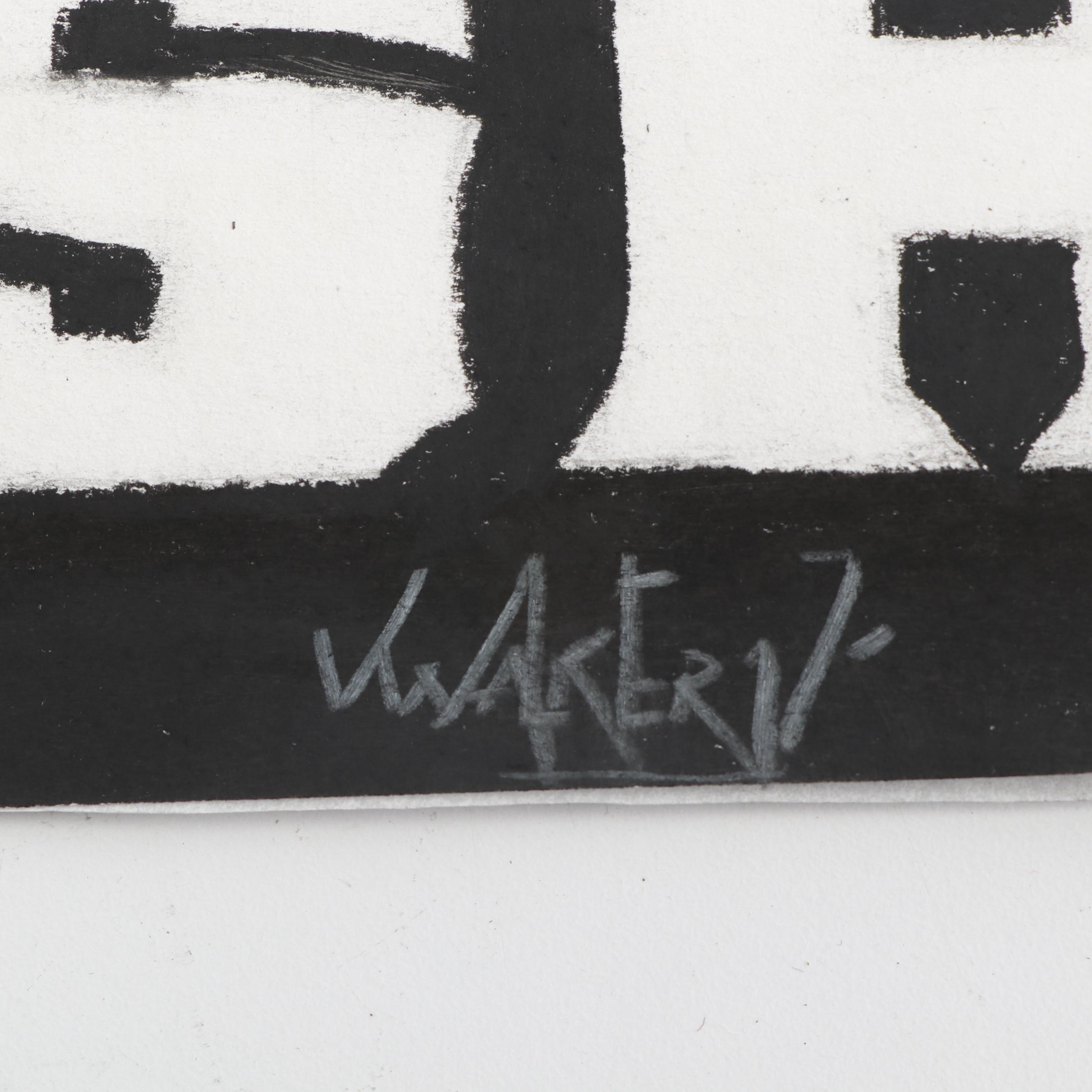 Vernon Walker Johnny Cash and Elvis Charcoal Drawings