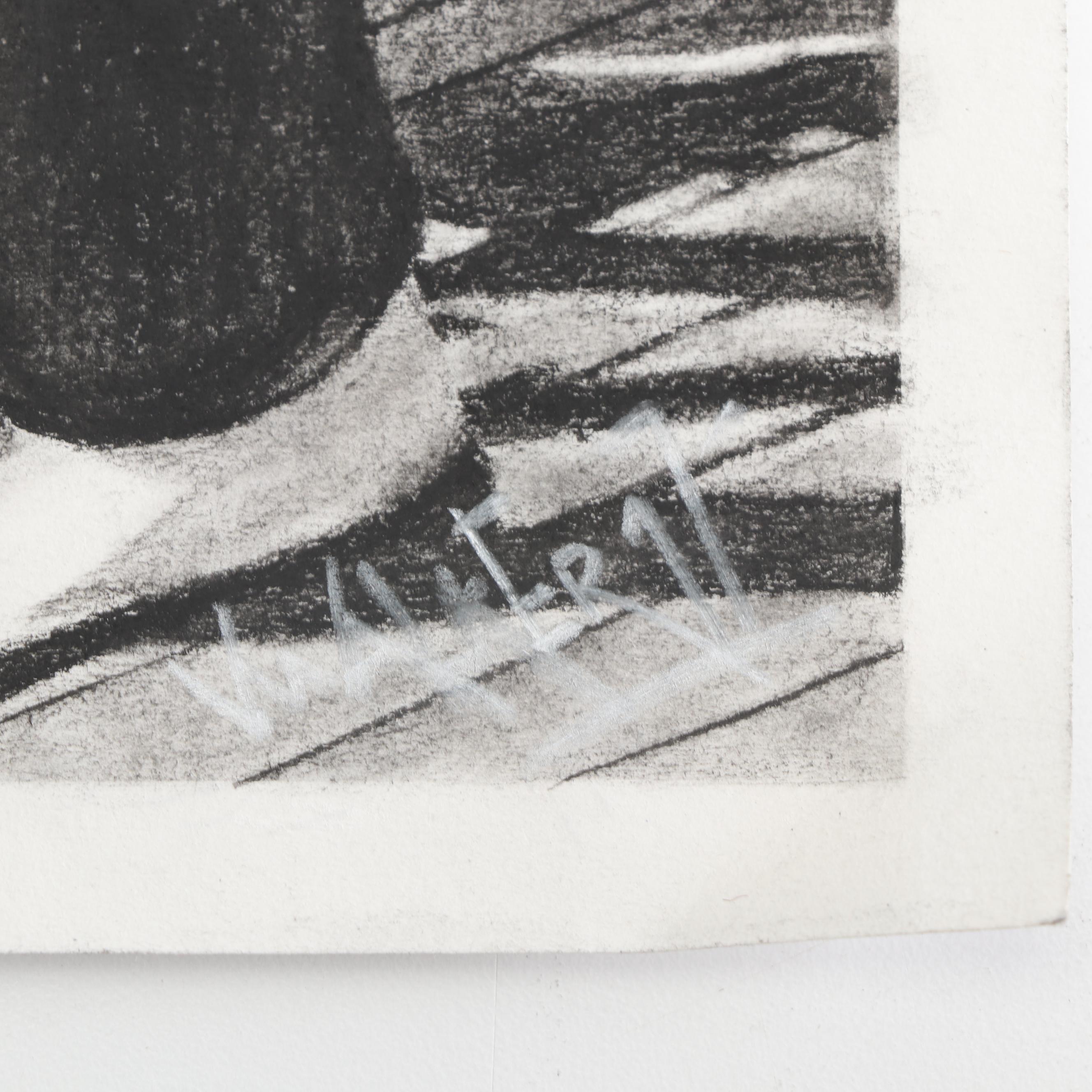 Vernon Walker Johnny Cash and Elvis Charcoal Drawings