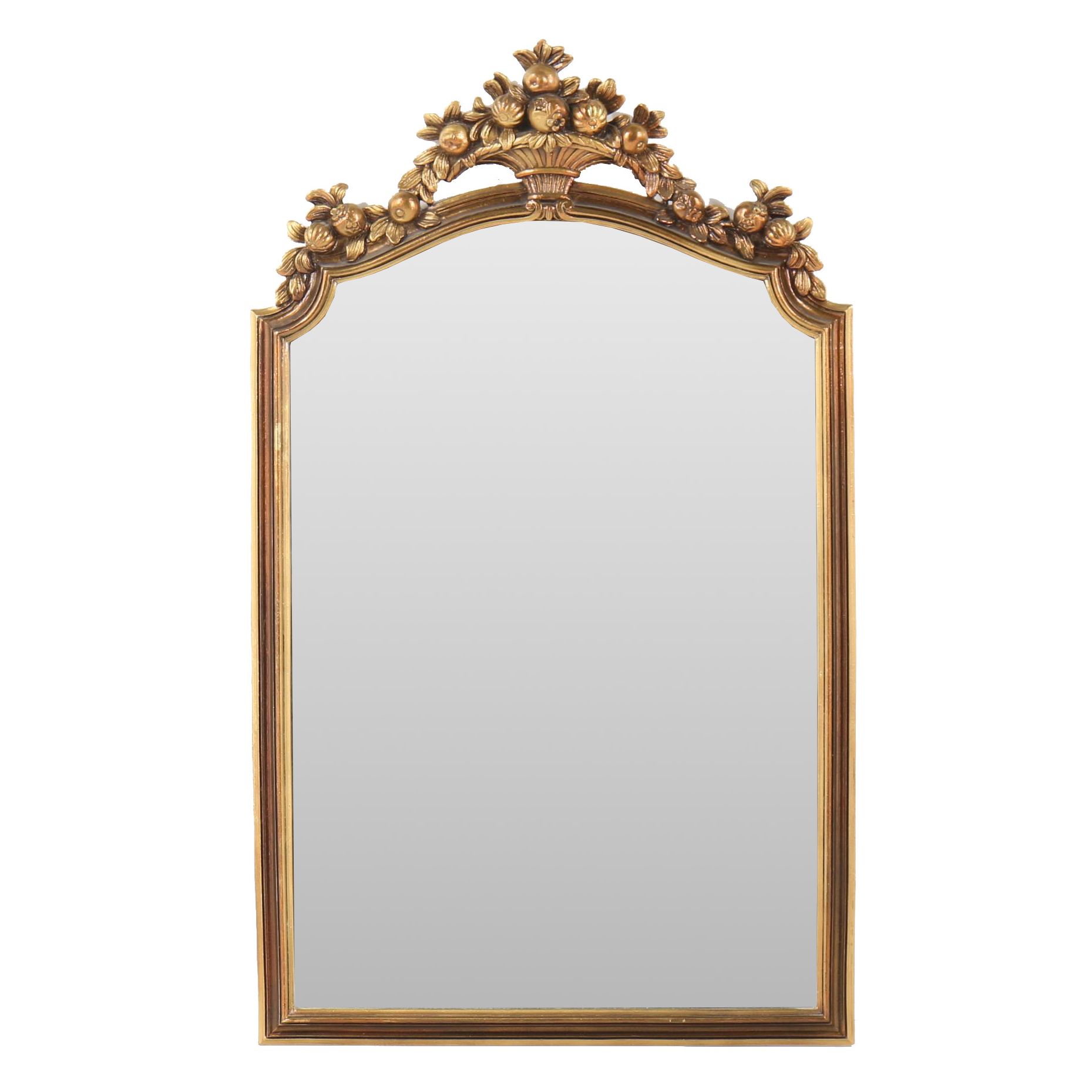 Carolina Mirror Company Gilt Mirror with Foliate and Fruit Motif