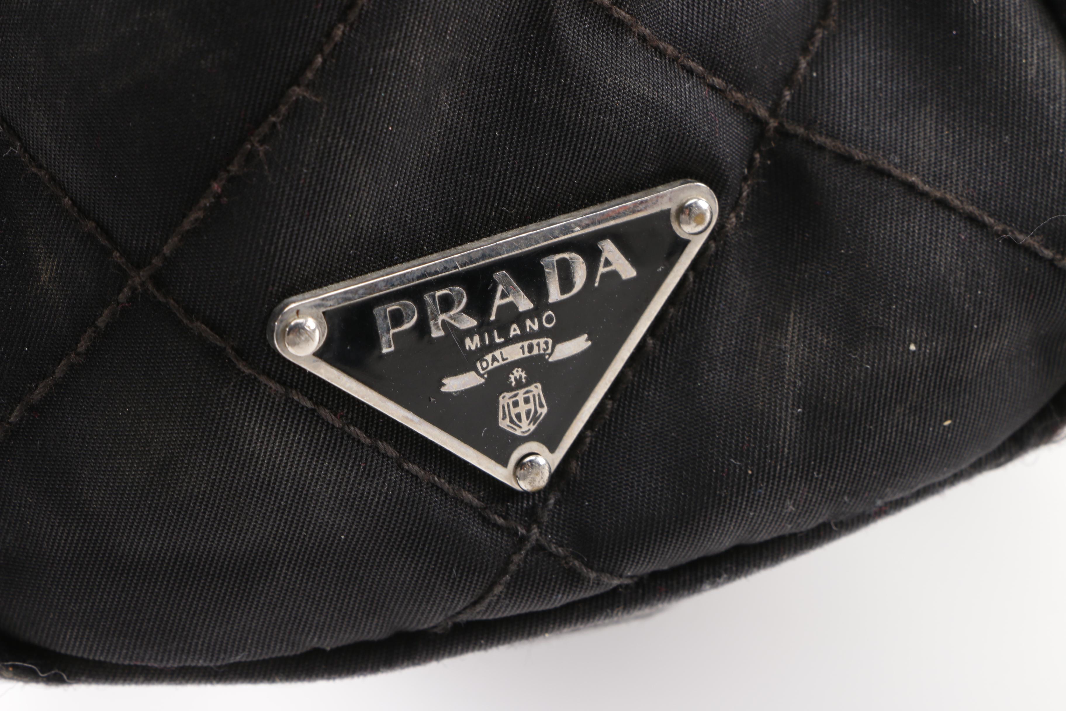 Prada Quilted Black Nylon Shoulder Bag