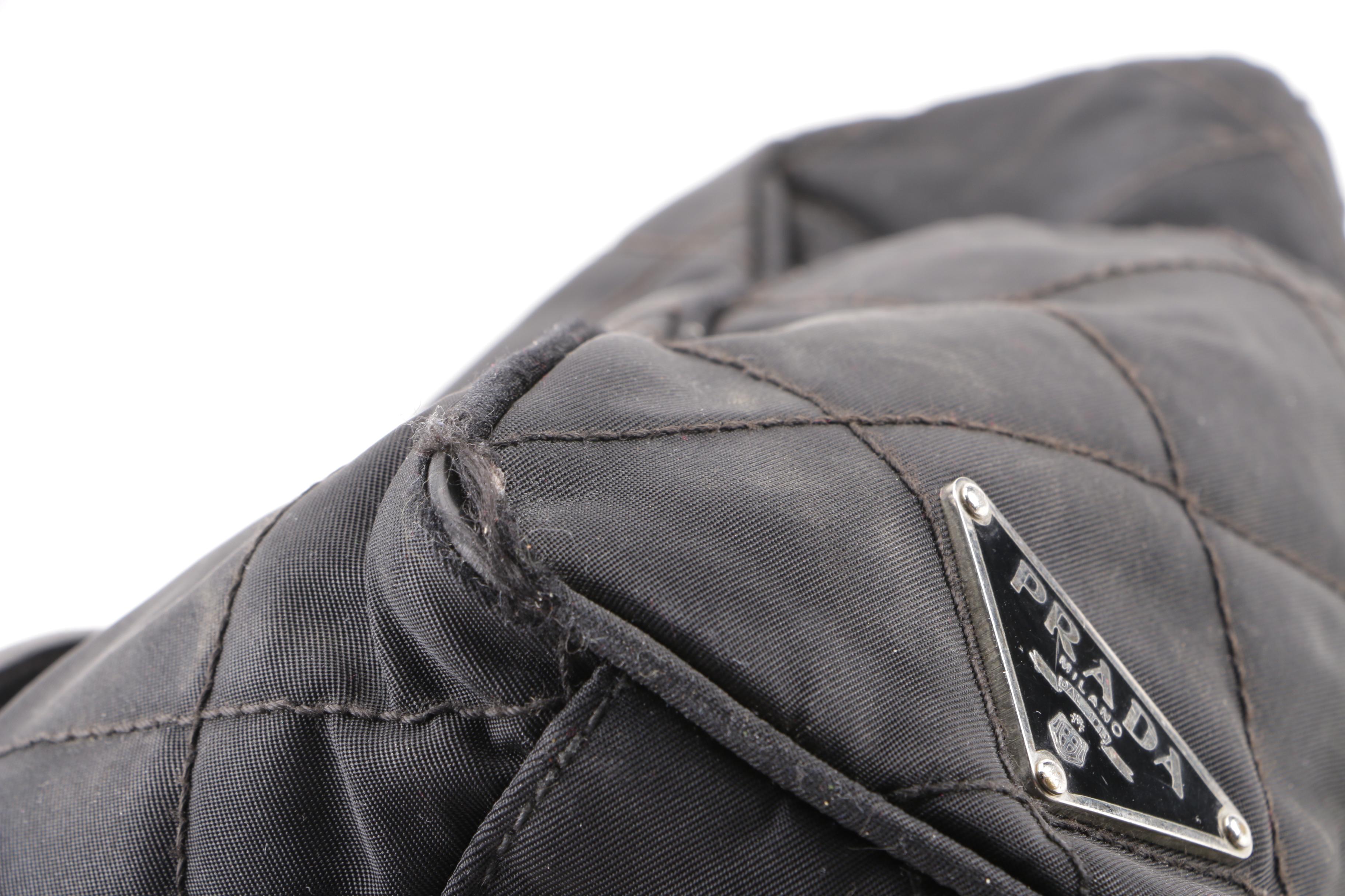 Prada Quilted Black Nylon Shoulder Bag