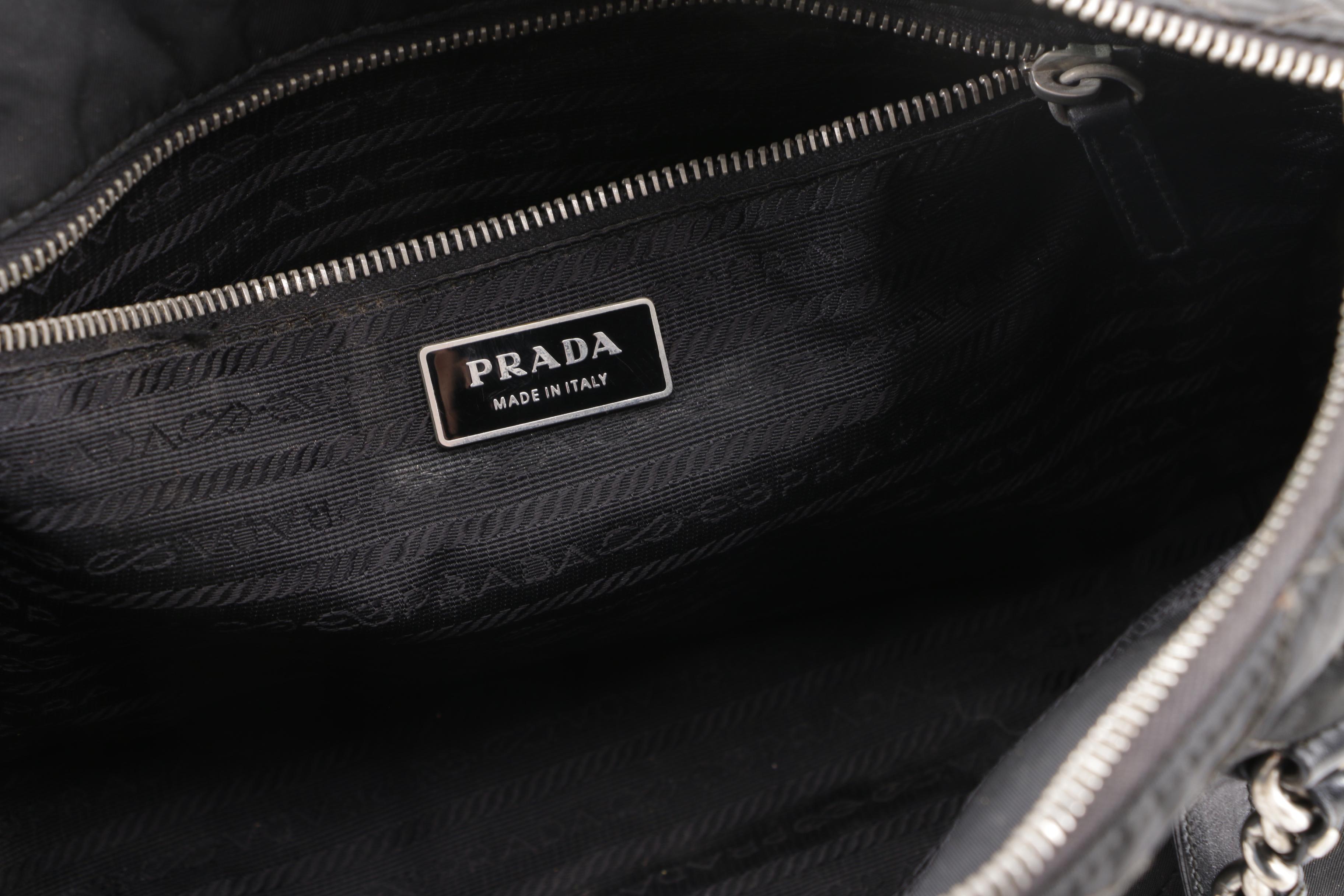 Prada Quilted Black Nylon Shoulder Bag