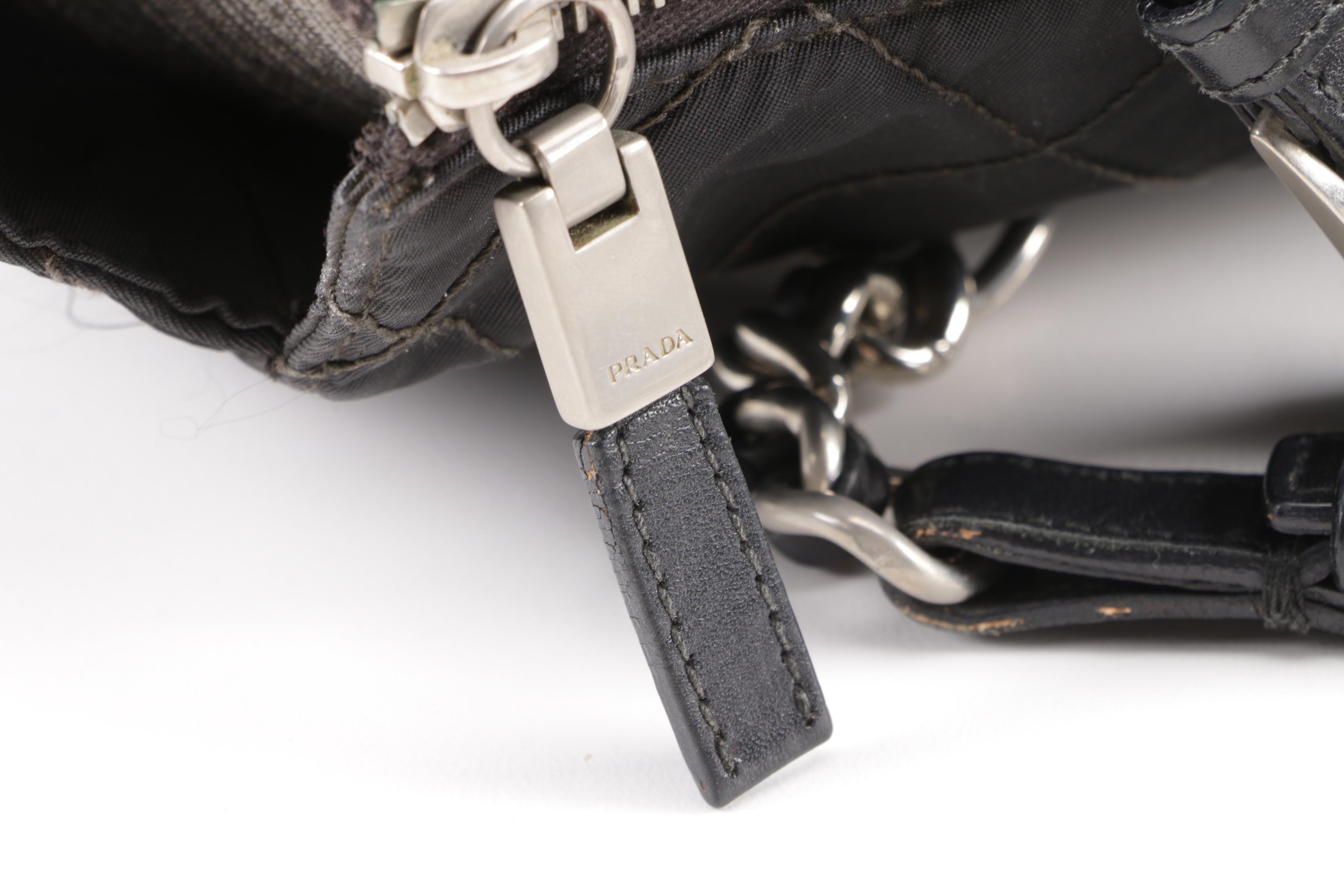 Prada Quilted Black Nylon Shoulder Bag