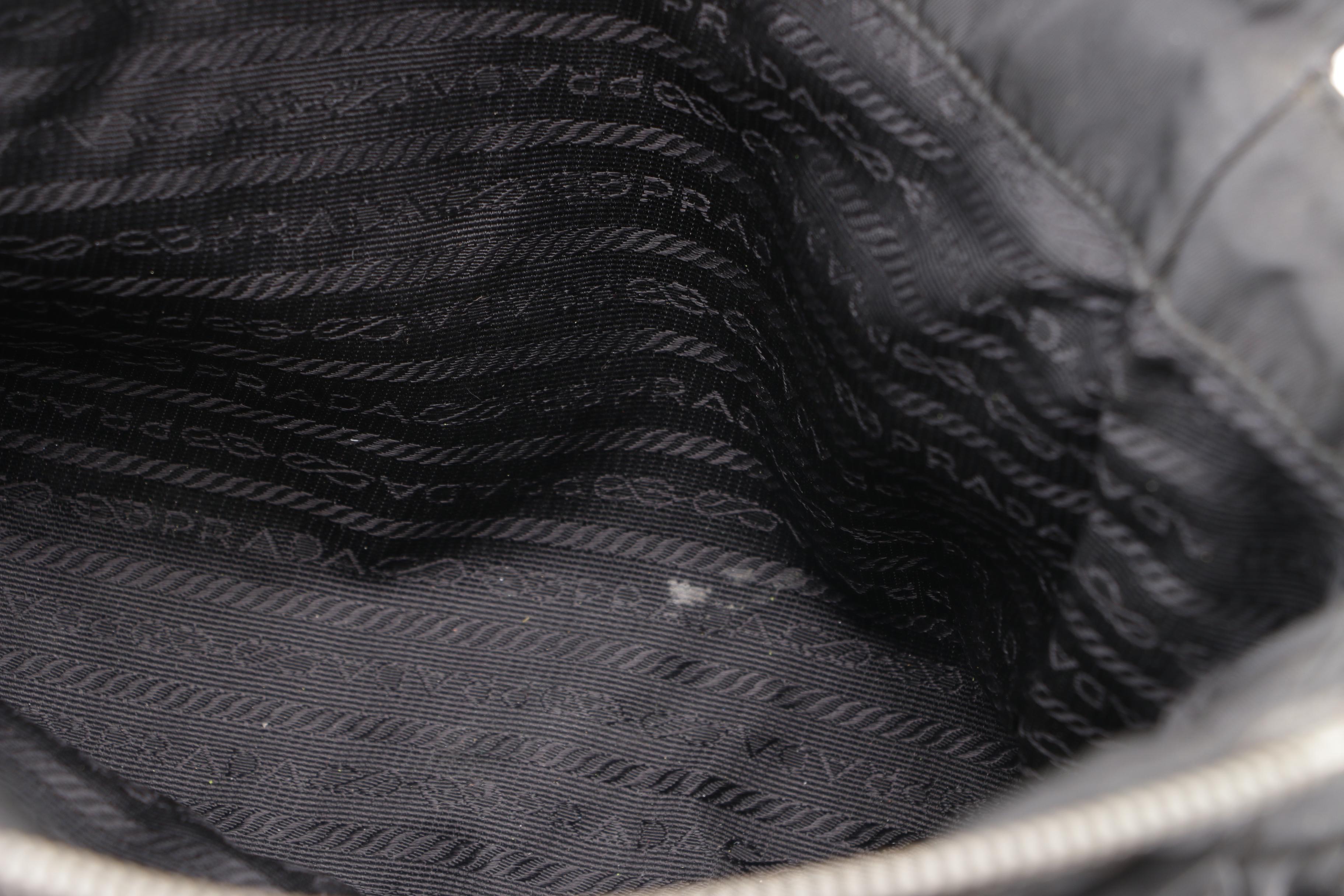 Prada Quilted Black Nylon Shoulder Bag